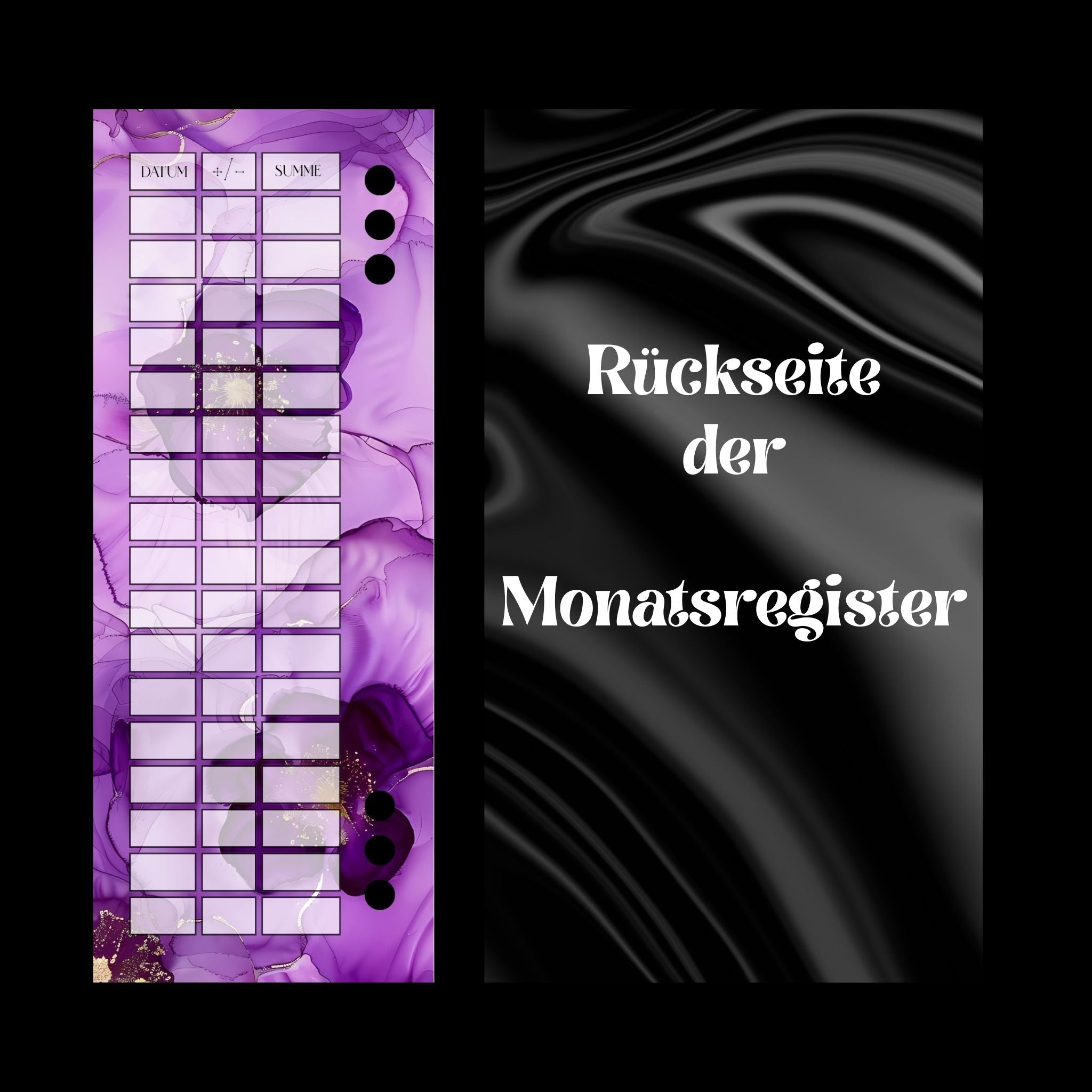 A7 Monatsregister Purple foliert
