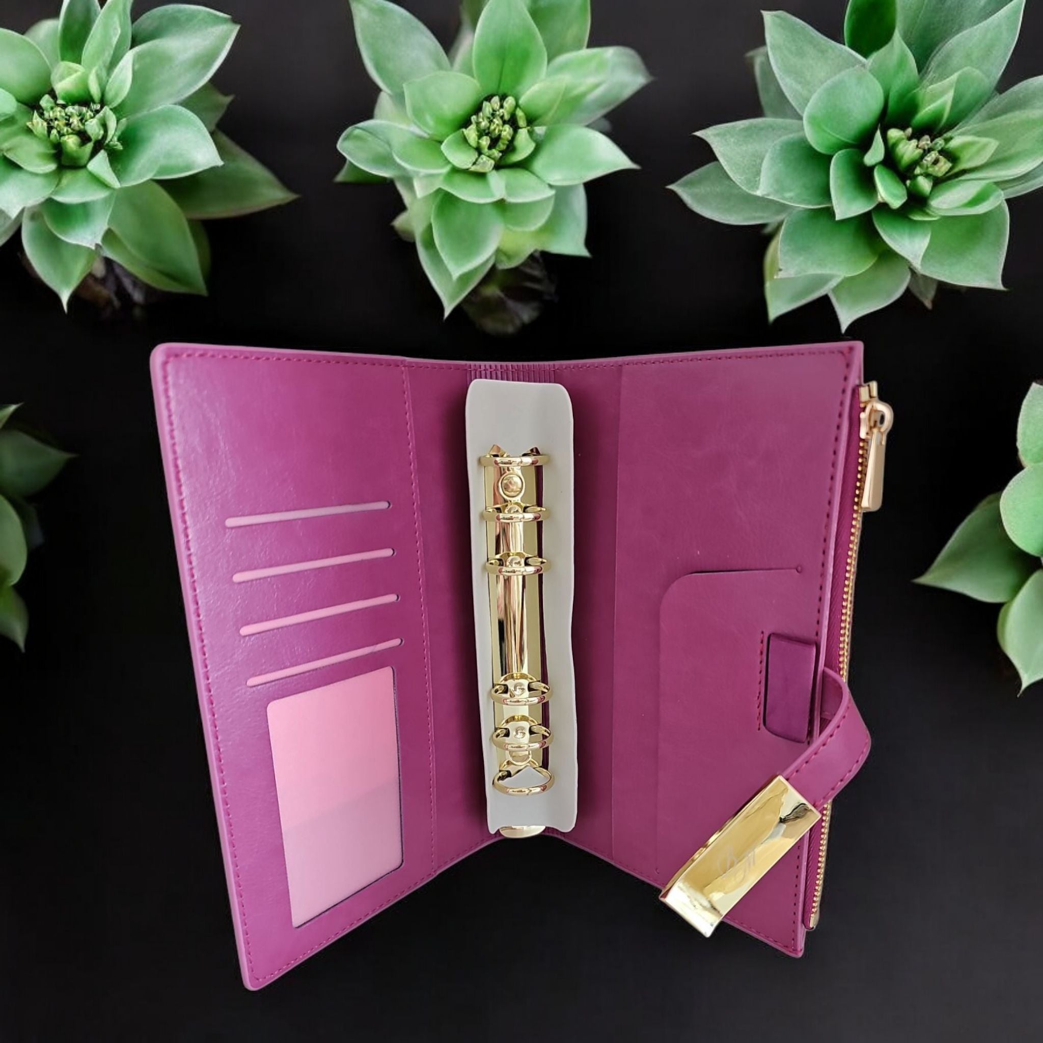 A6 Binder schmal A6 (2cm Ringe) glatte Struktur