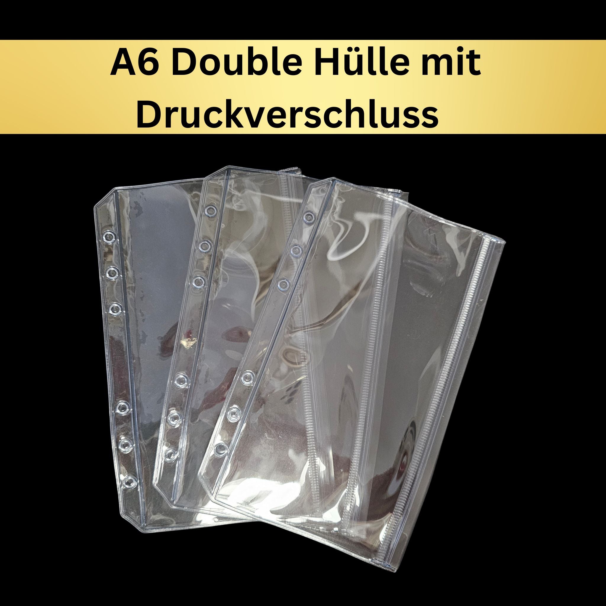 Double A6 Hüllen mit Druckverschluss (10 Stück)