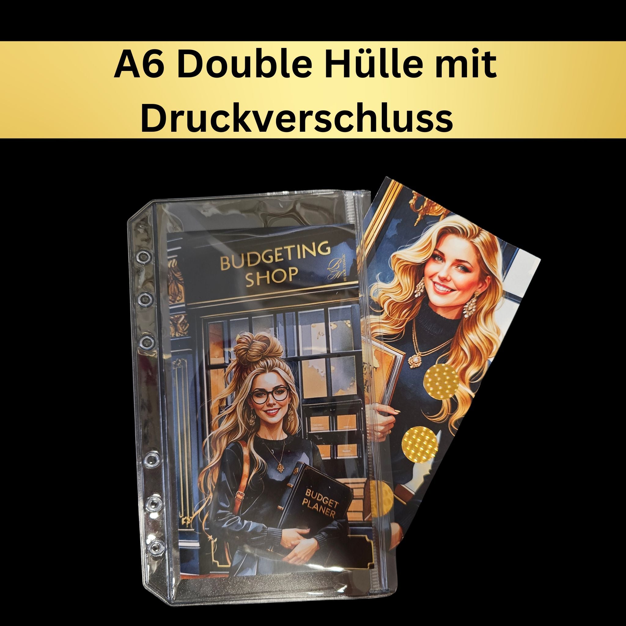 Double A6 Hüllen mit Druckverschluss (10 Stück)