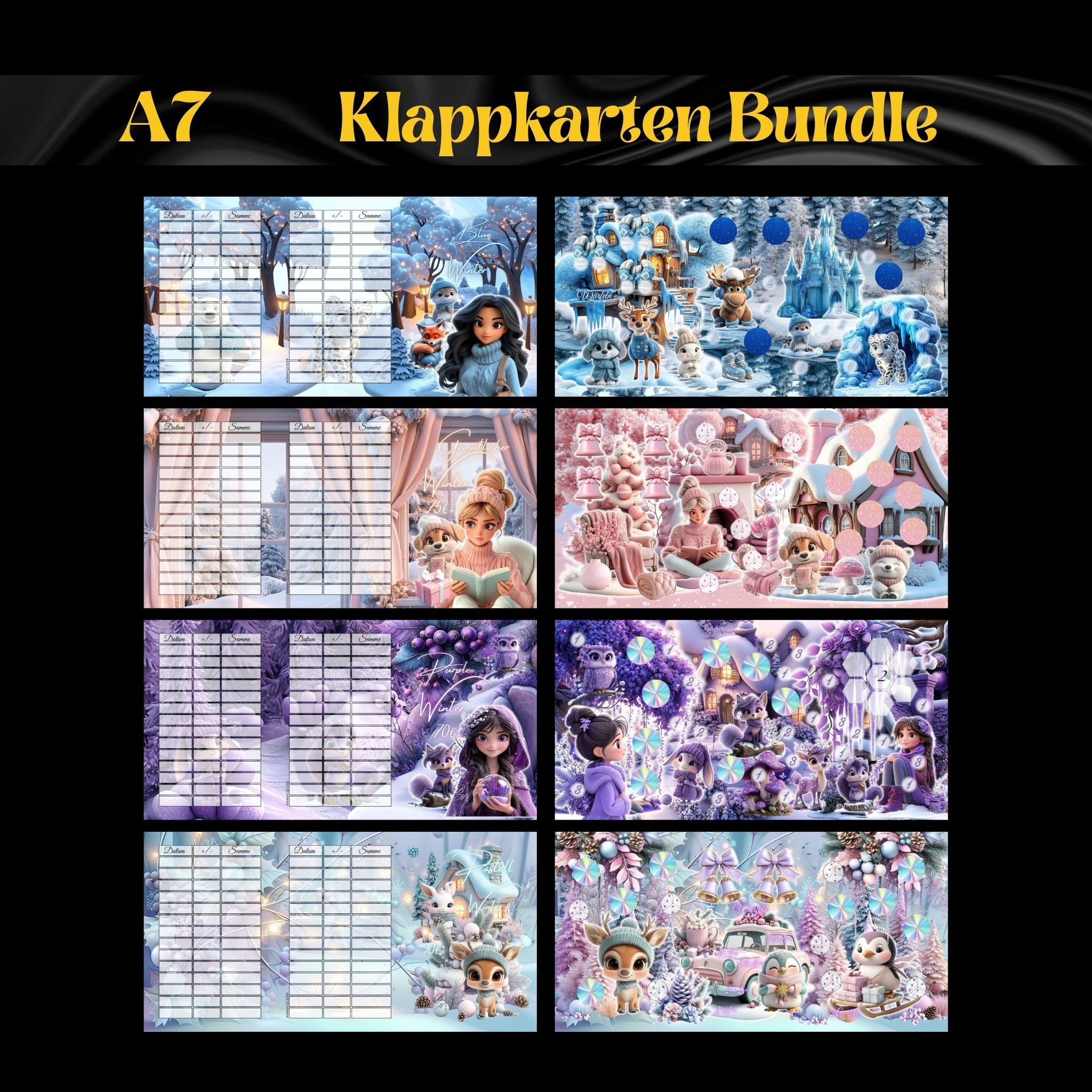 A7 Klappkarten Bundle Winter