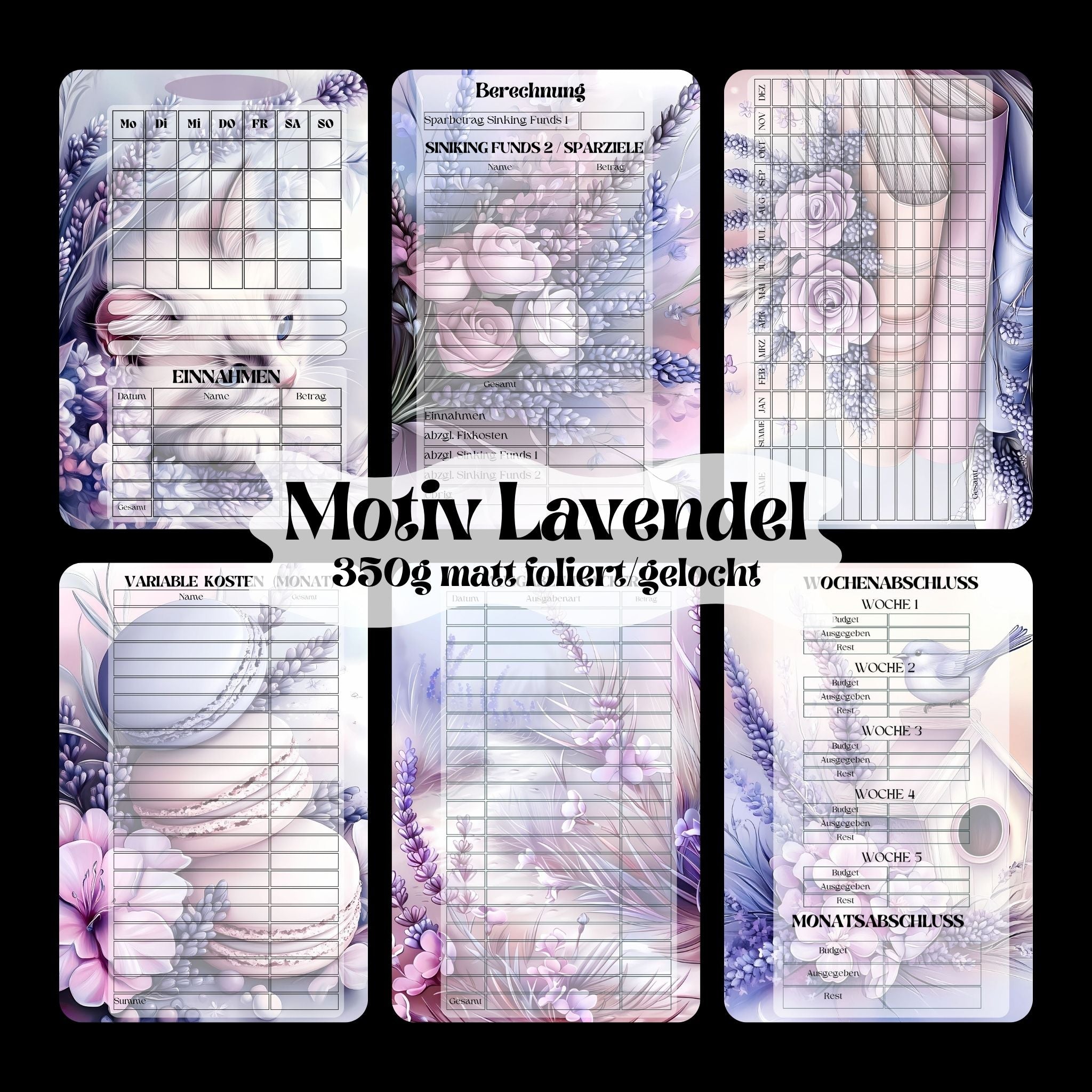 Monatsplaner A6 Lavendel