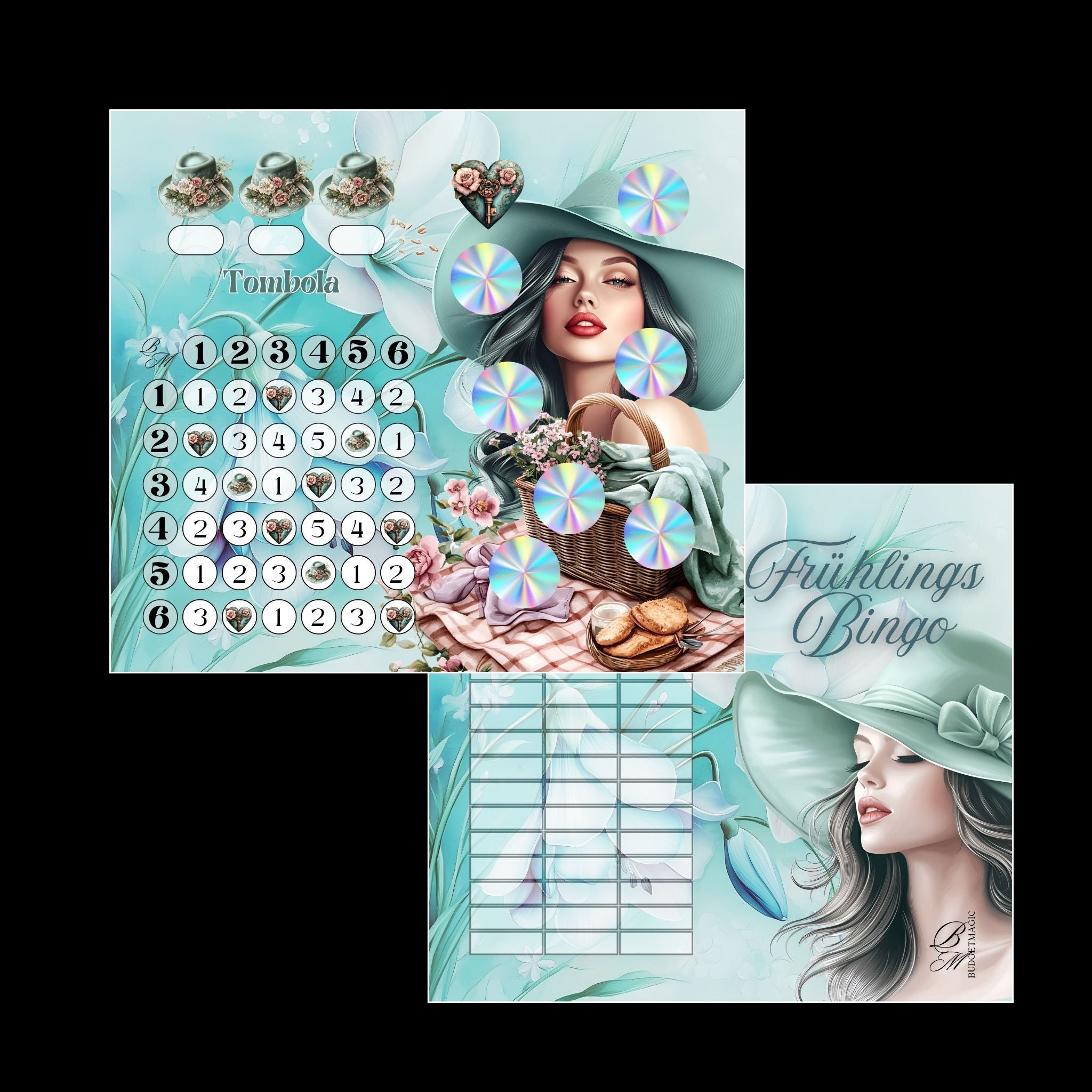 Klappkarte Frühlings Bingo