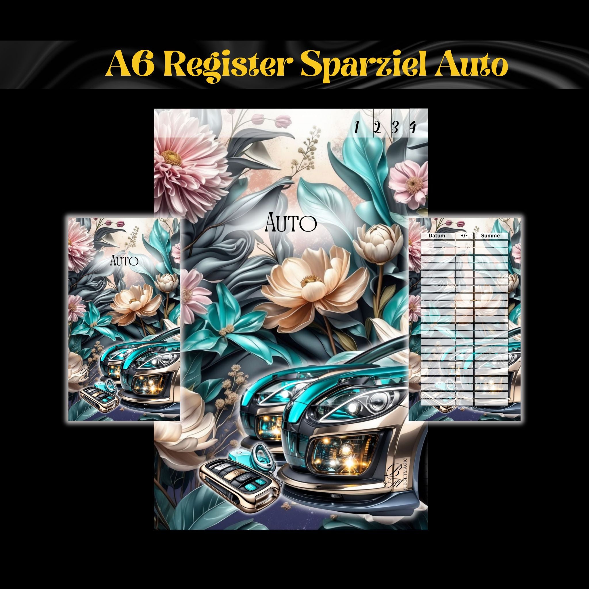 A6 Register Sparziel Auto (4er- Register)