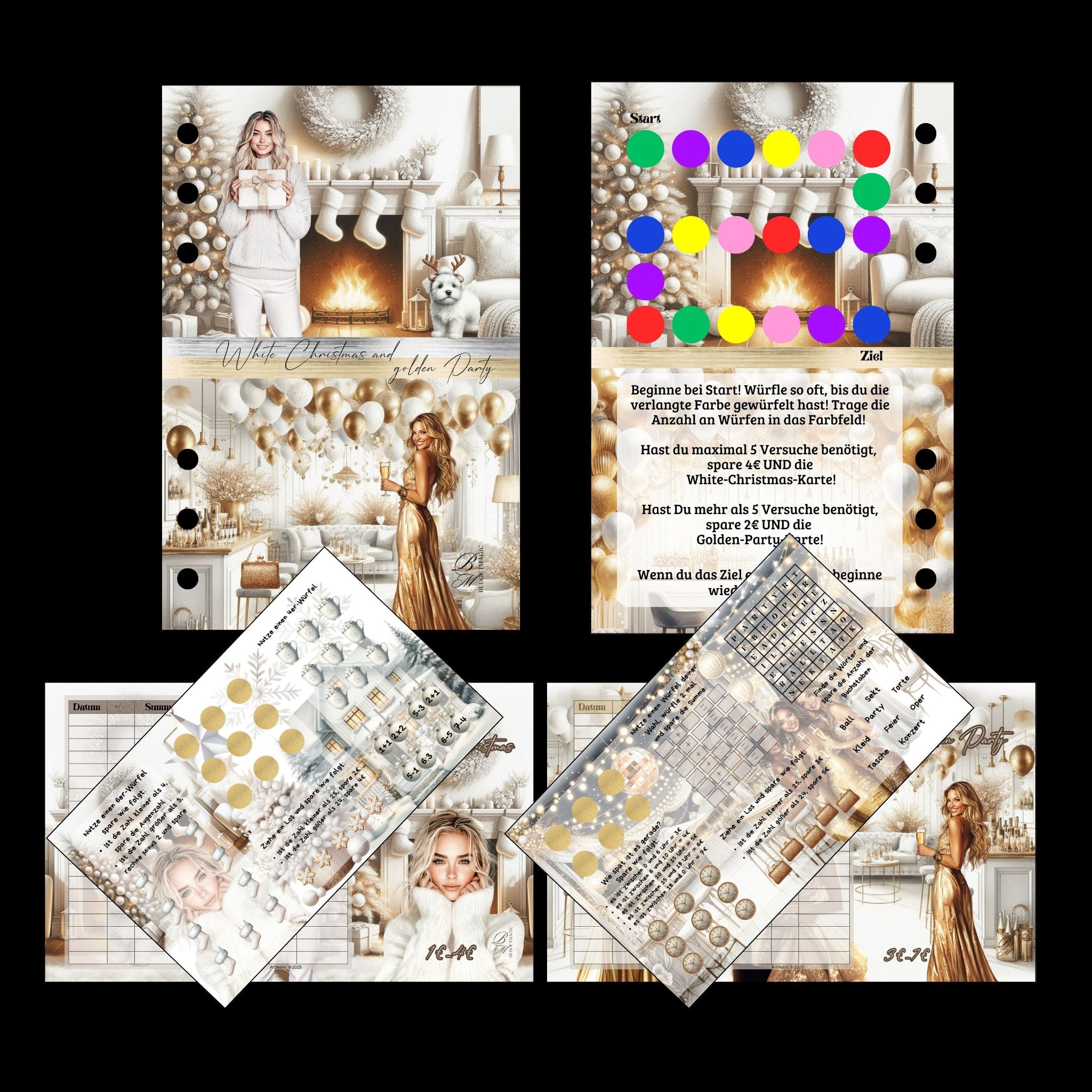 White Christmas and golden Party