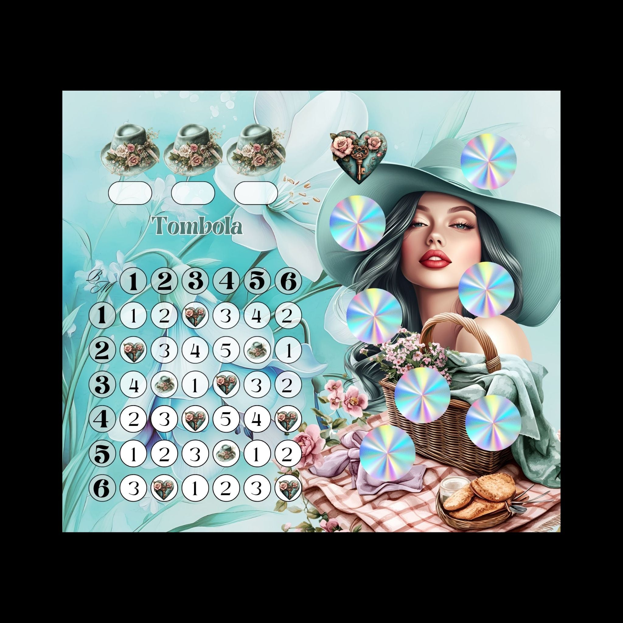 Klappkarte Frühlings Bingo