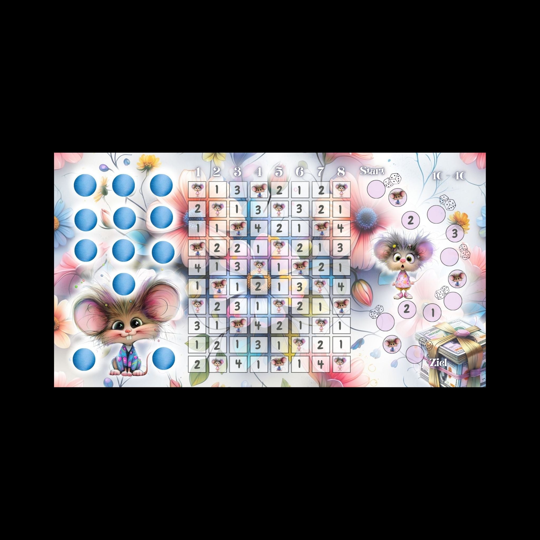 A7 Klappkarte Sparmäuse auf Mission