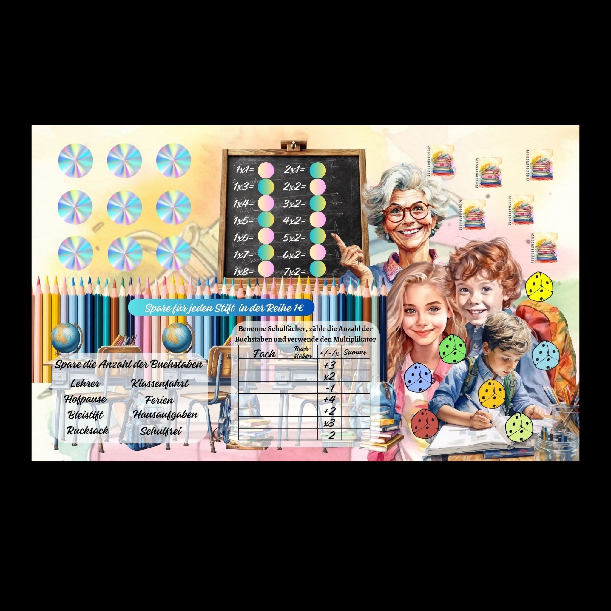 Klappkarte Schulzeit