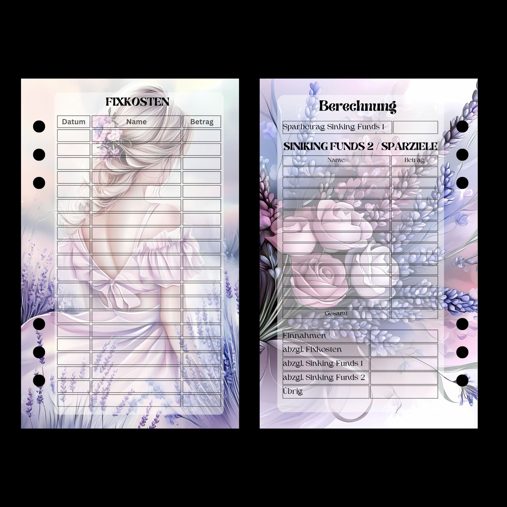 Monatsplaner A6 Lavendel