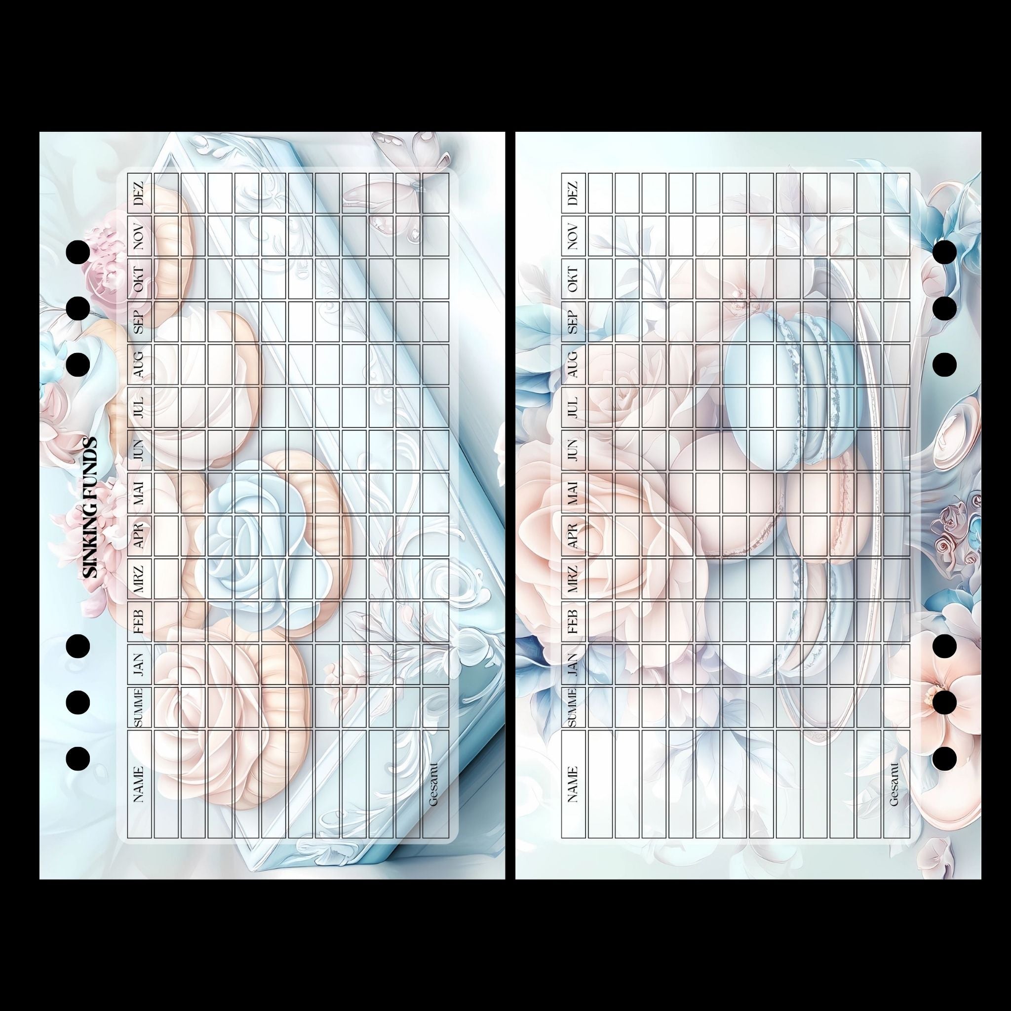 Monatsplaner A6 Paris Pastell