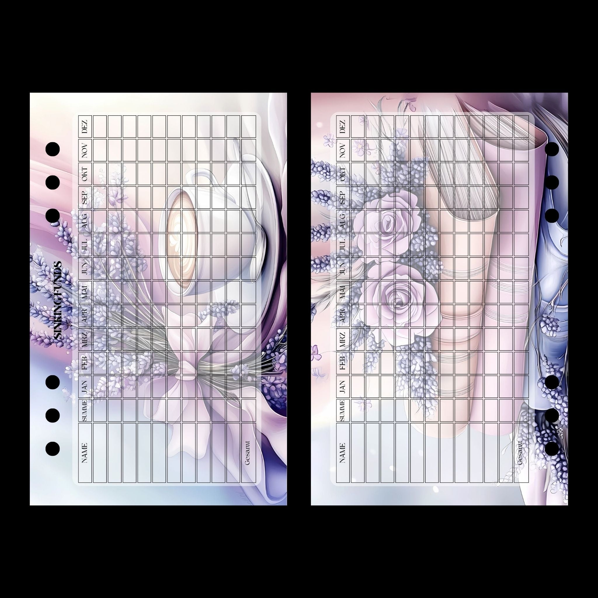 Monatsplaner A6 Lavendel