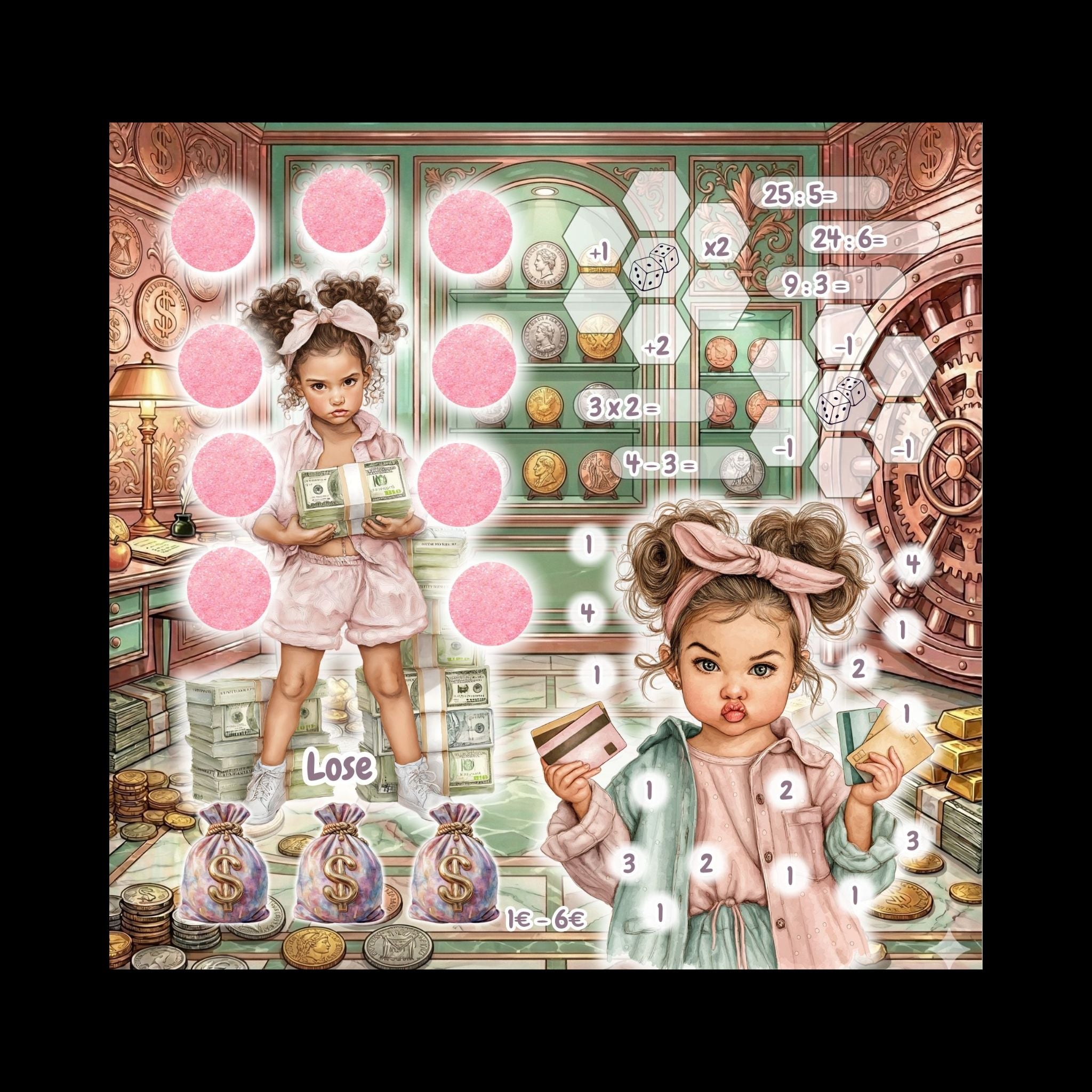 Klappkarte - Little Cash Girl