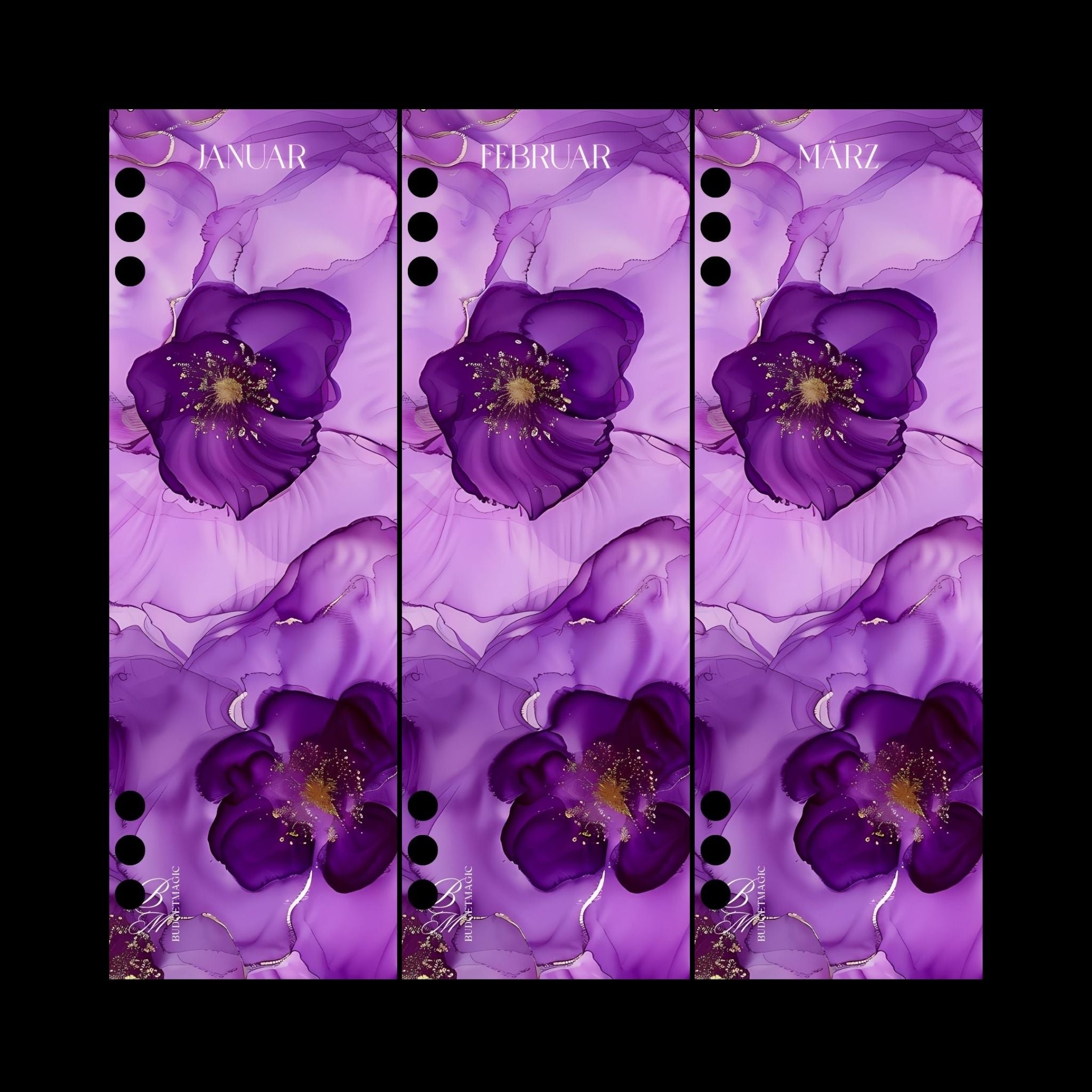 A7 Monatsregister Purple foliert