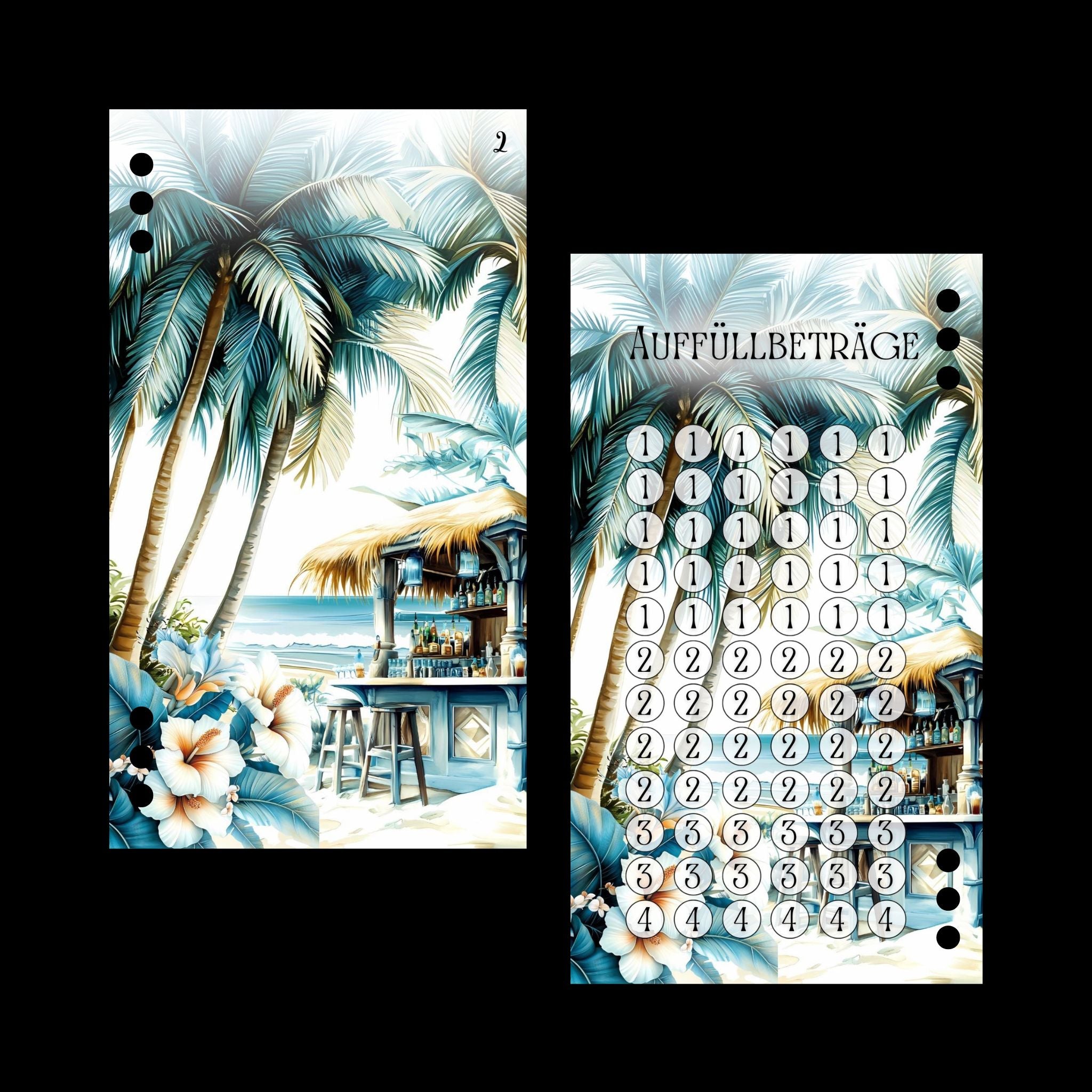 A6 Register Sparziel Urlaub (4er- Register)