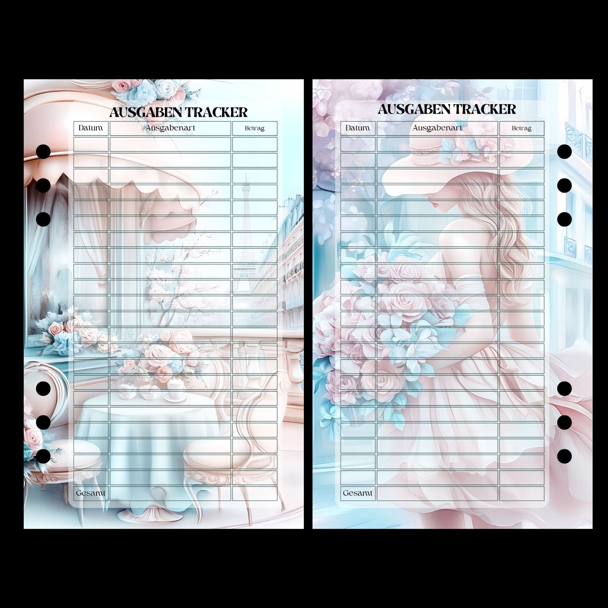 Monatsplaner A6 Paris Pastell