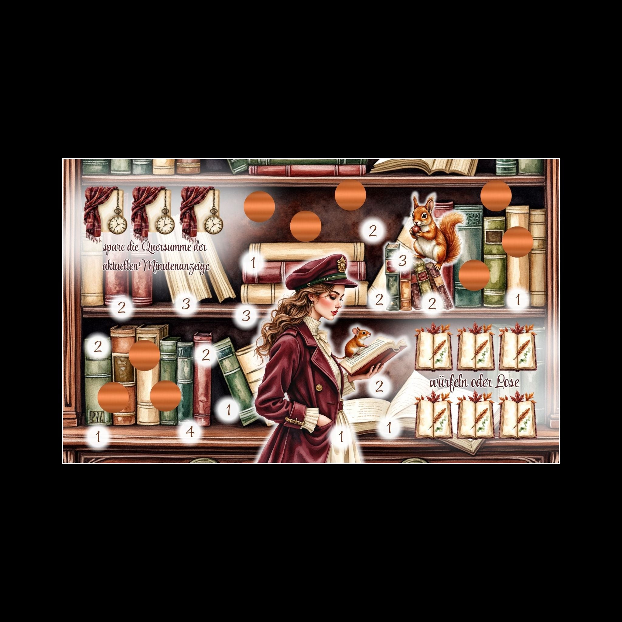 Klappkarte Velvet Library