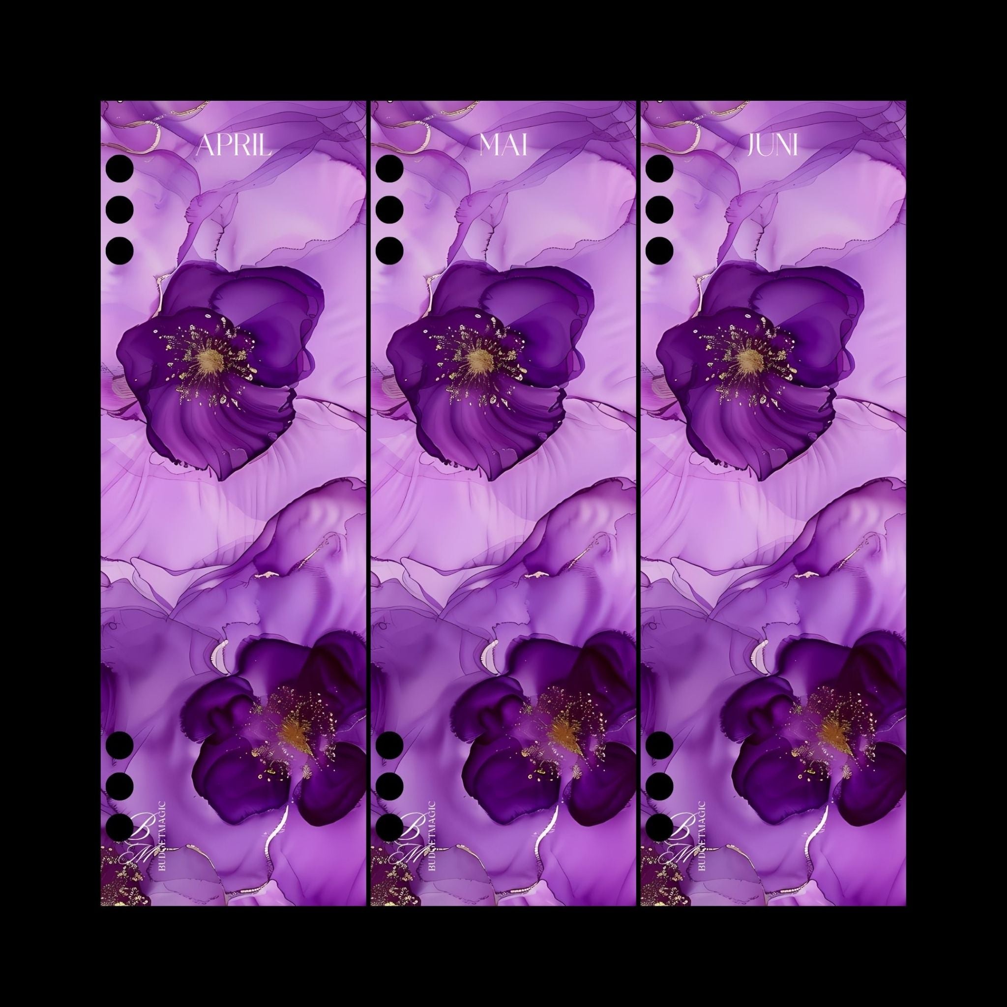 A7 Monatsregister Purple foliert