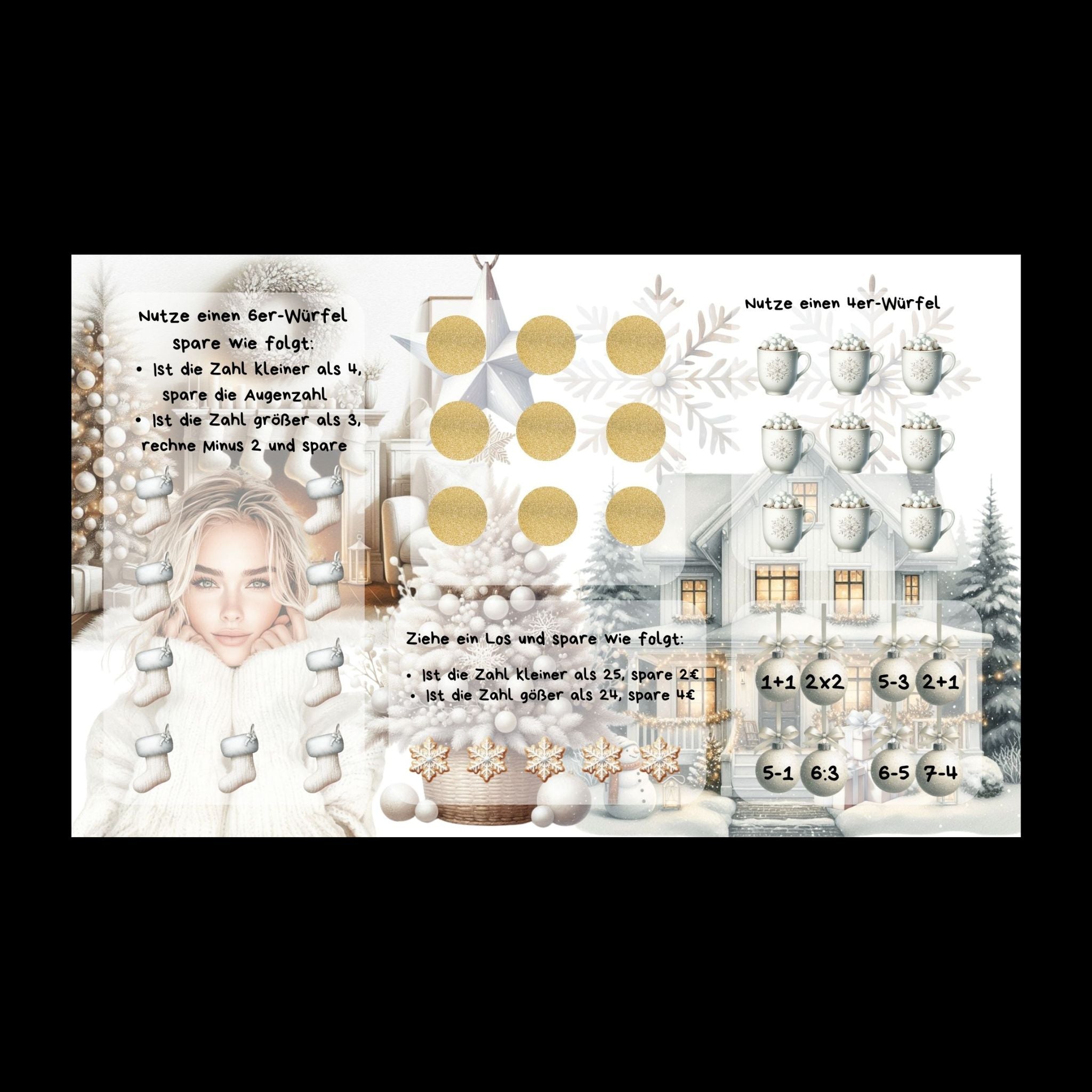 White Christmas and golden Party