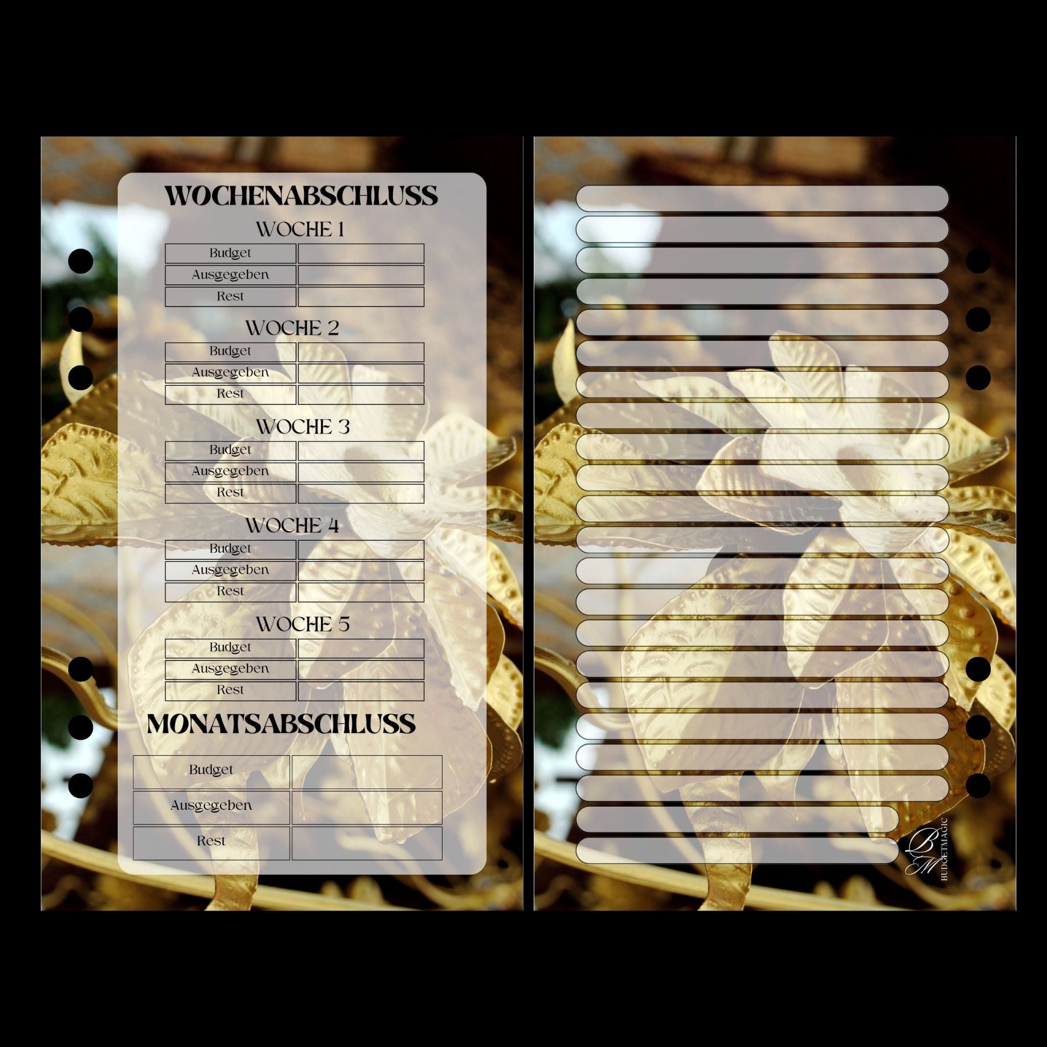 Monatsplaner A6 Shop Design