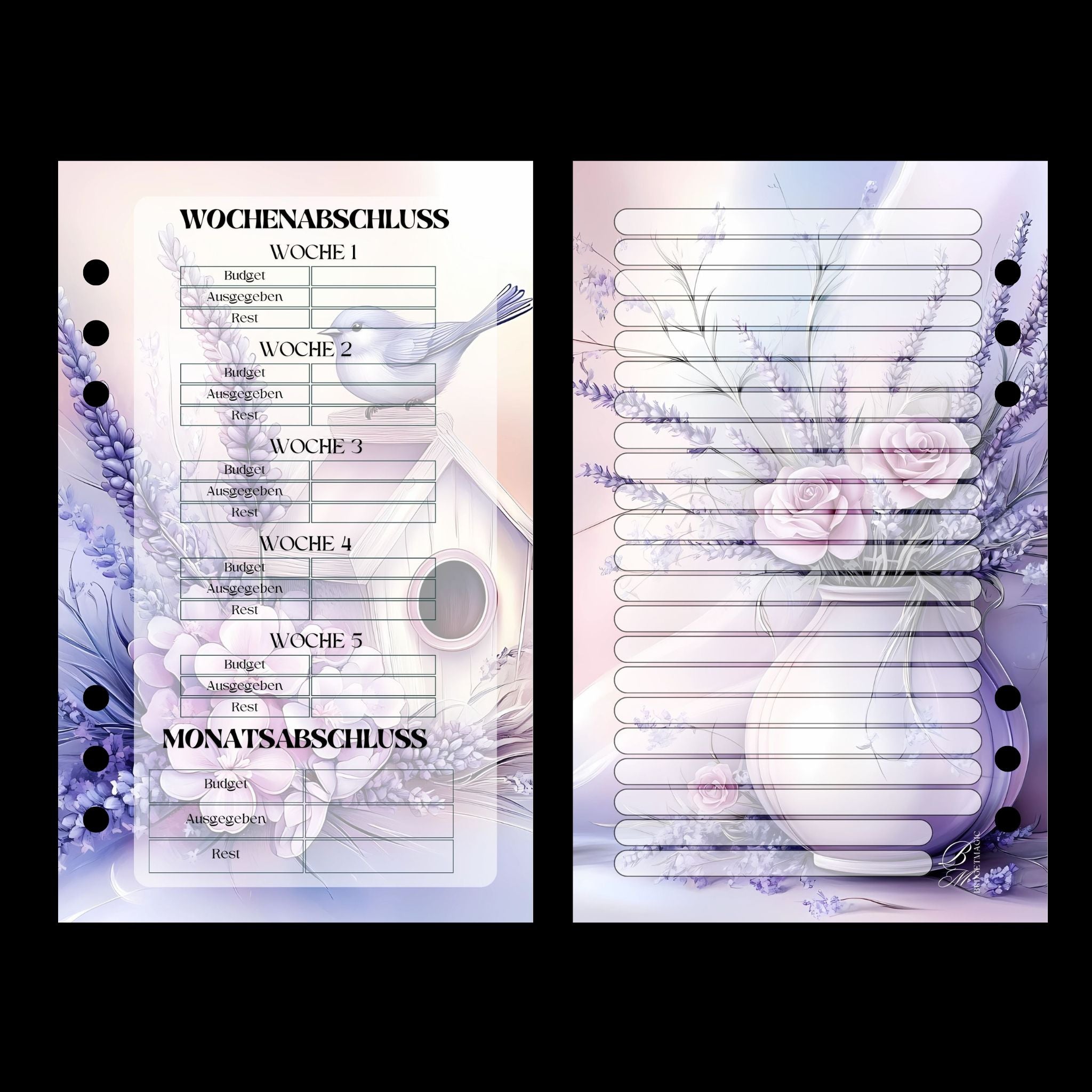 Monatsplaner A6 Lavendel