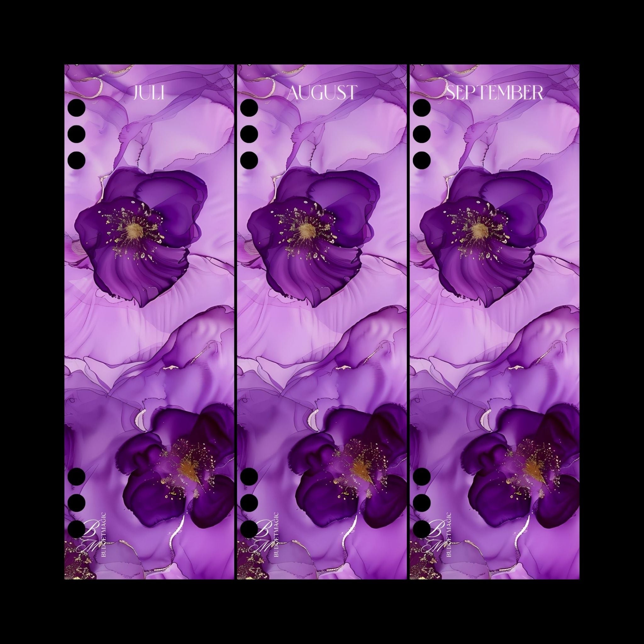 A7 Monatsregister Purple foliert