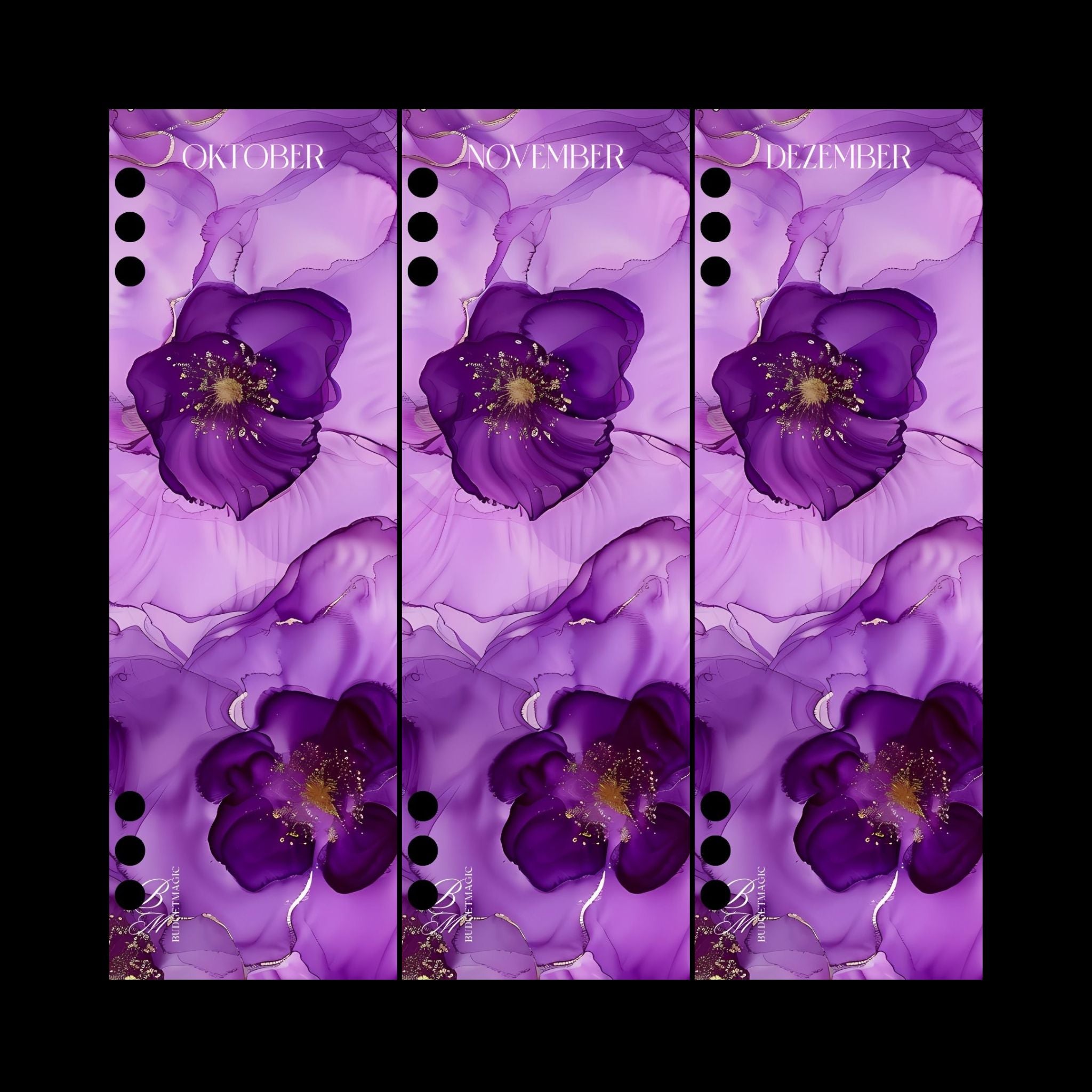 A7 Monatsregister Purple foliert
