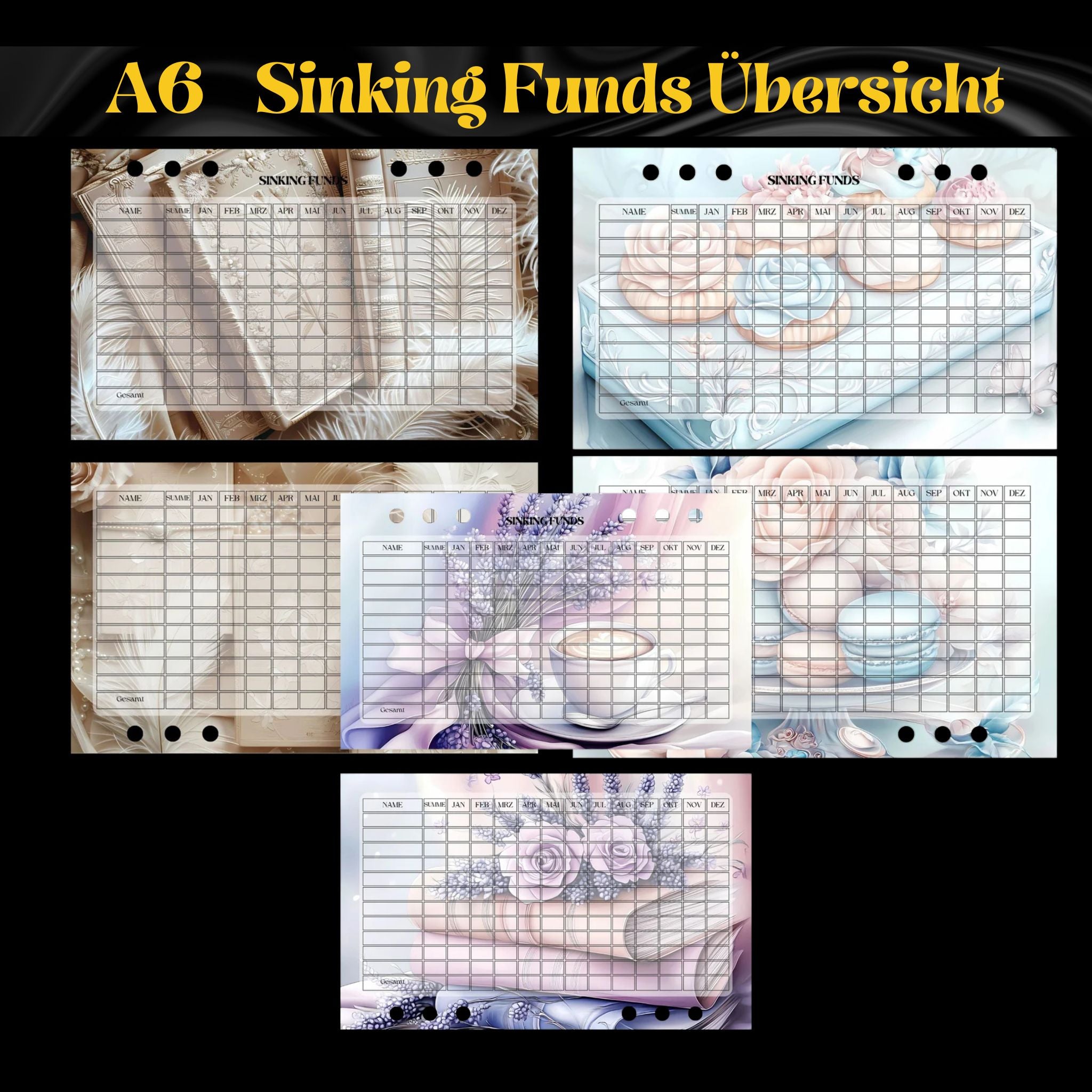 Sinking Funds Jahresübersicht foliert