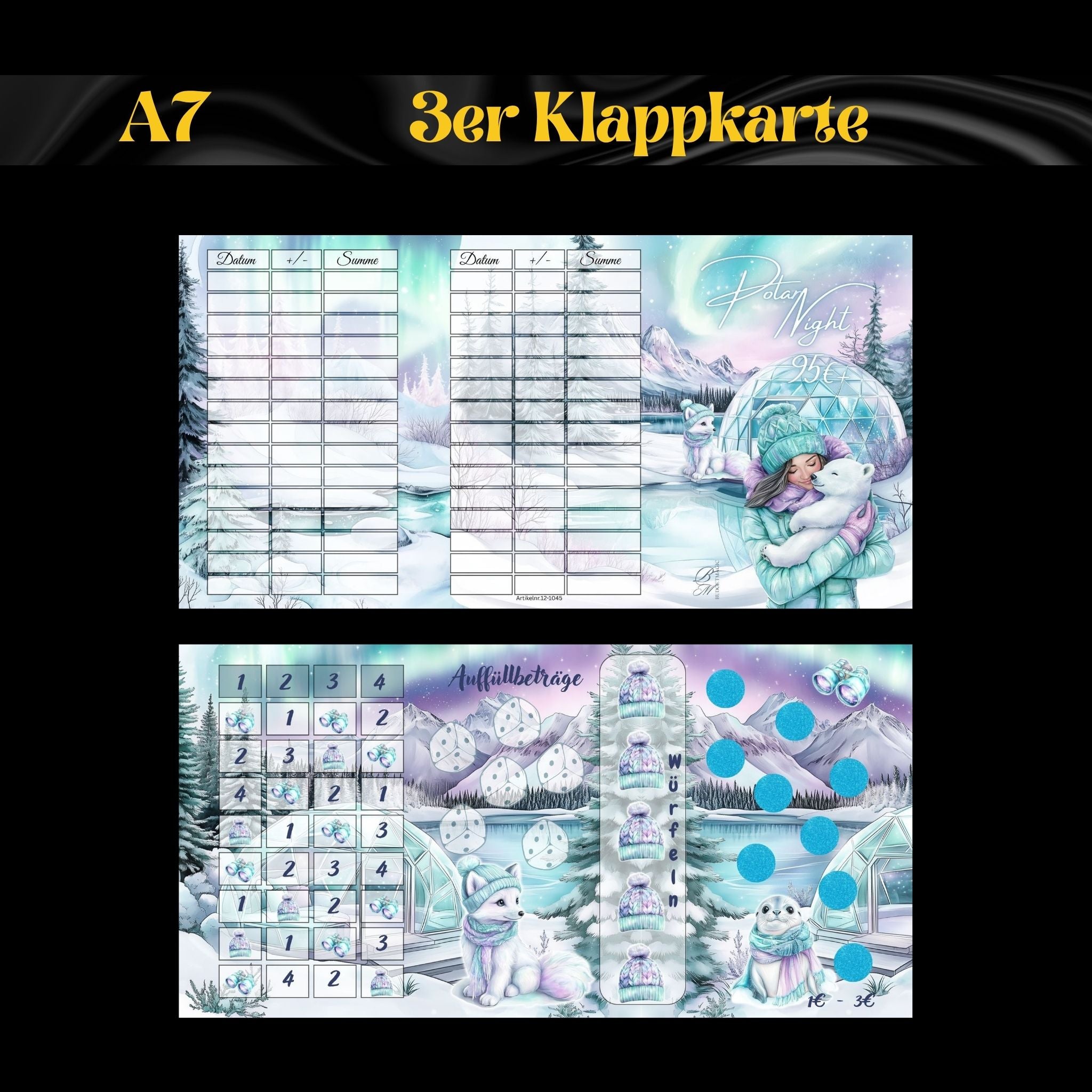 A7 Klappkarte Polar Night