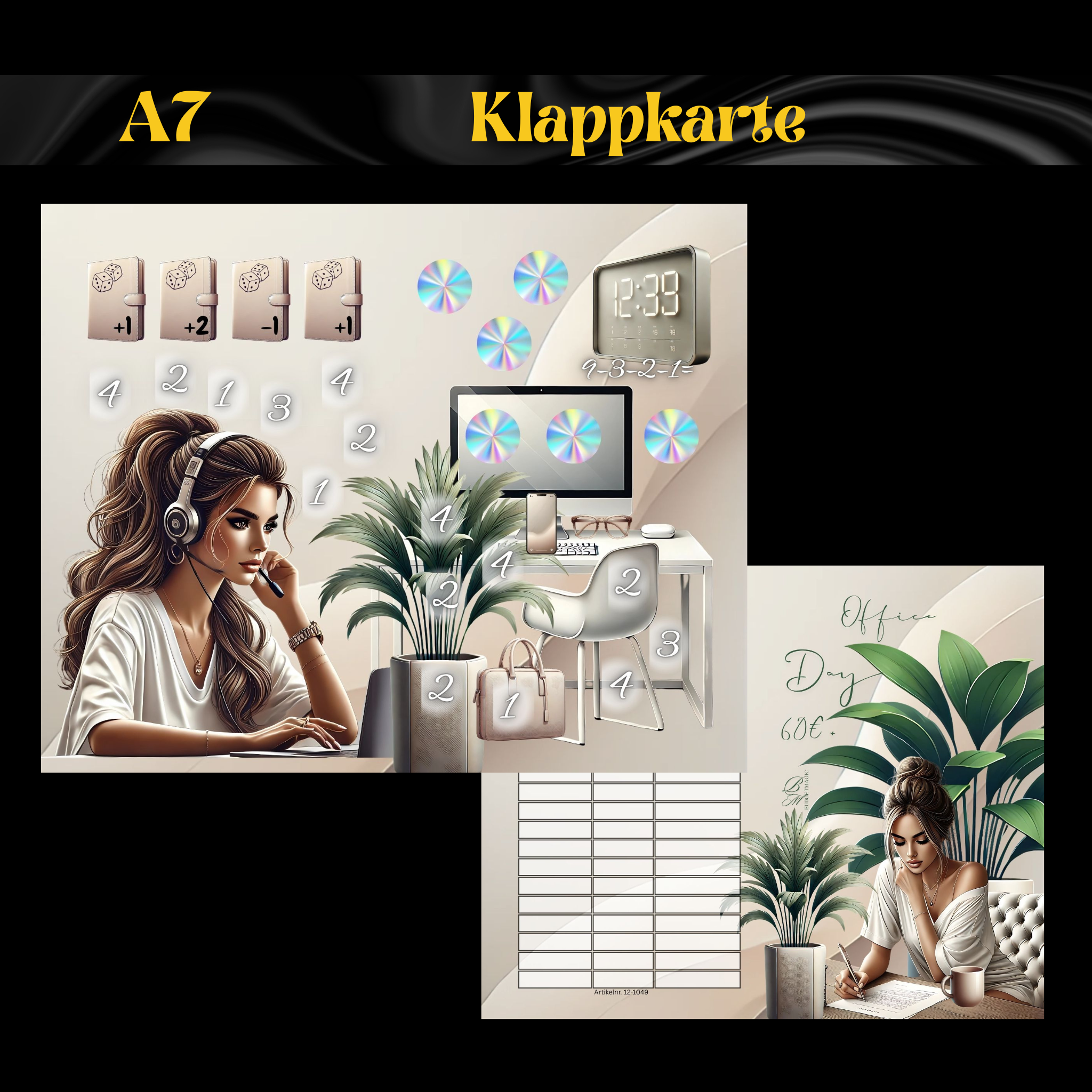 A7 Klappkarte Office Day