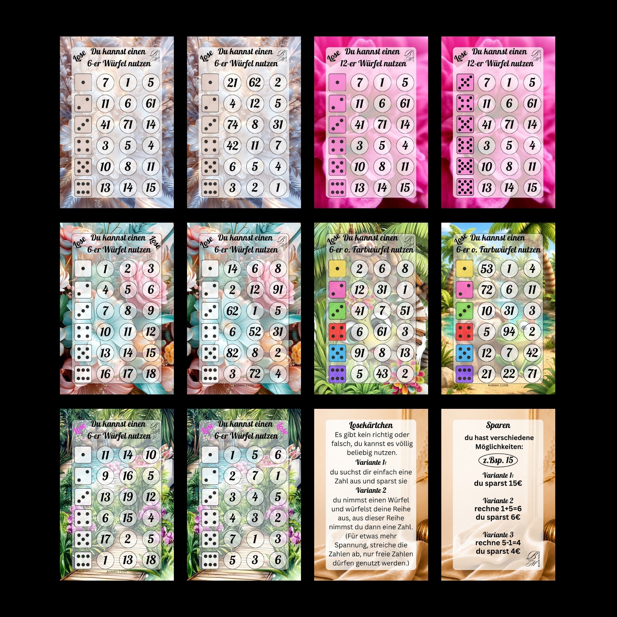 Losekärtchen 5er Set