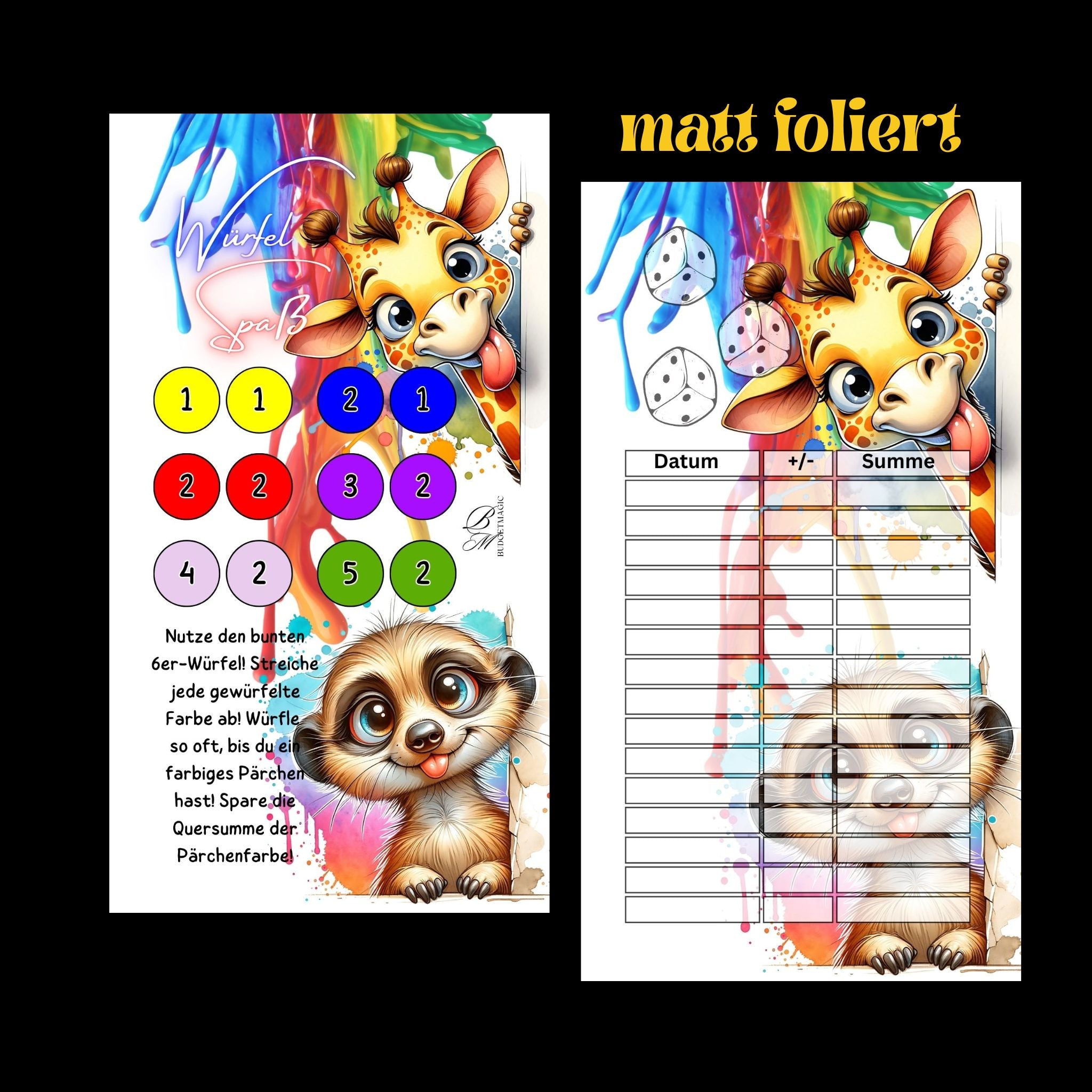 Würfelspaß (matt foliert)