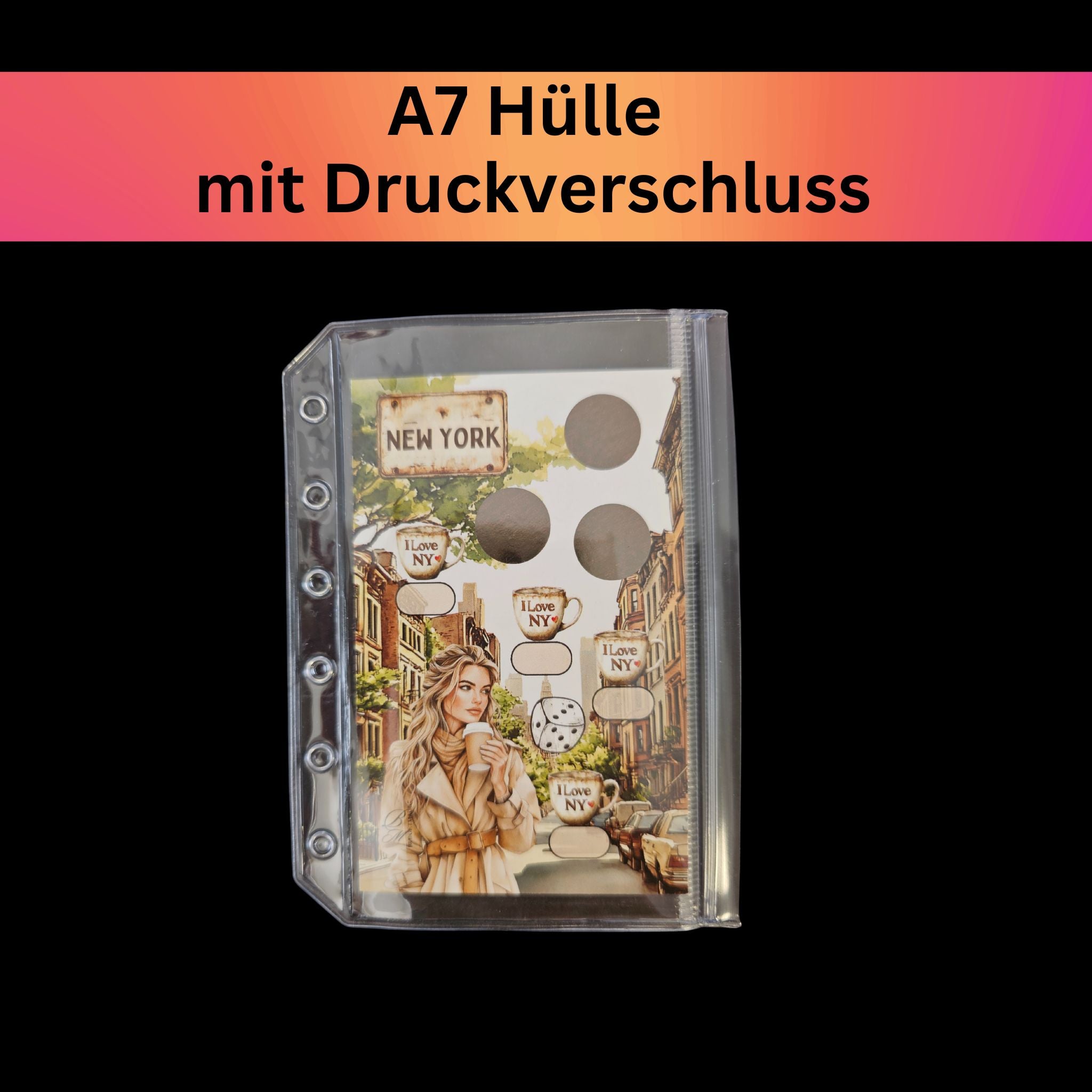 A7 Hüllen mit Druckverschluss (10 Stück)