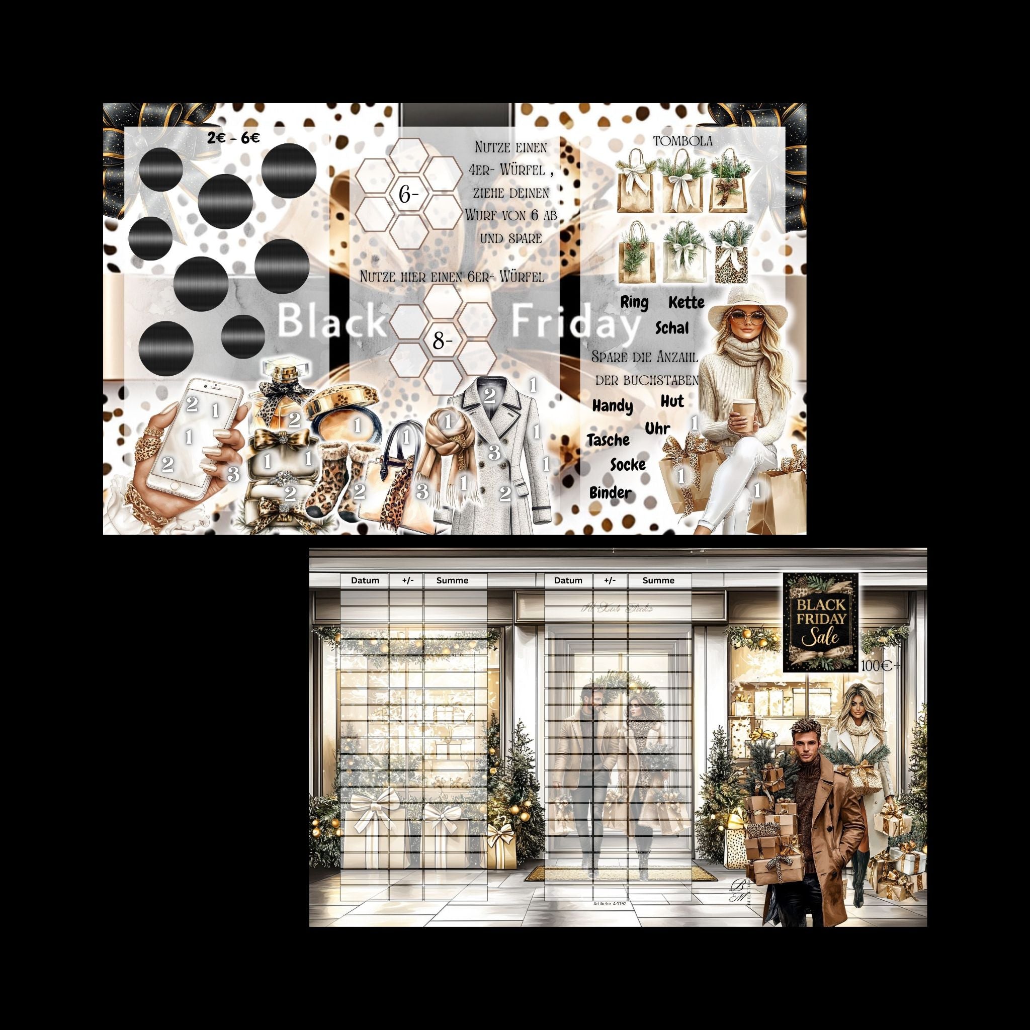 Klappkarte Black Friday