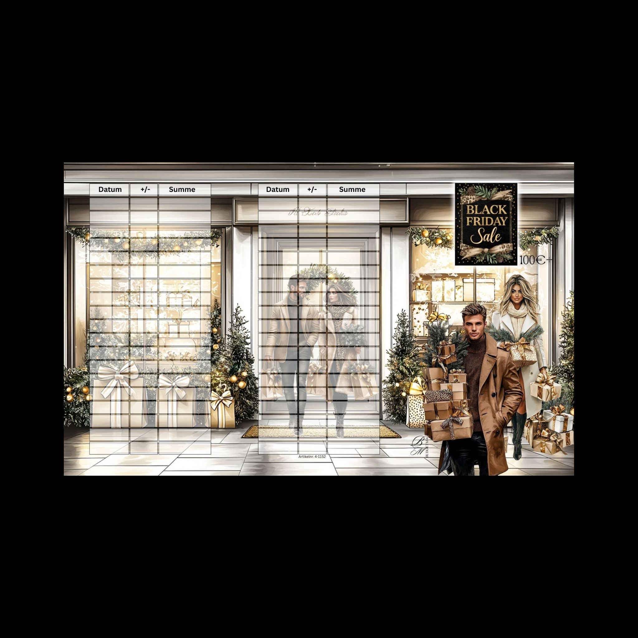 Klappkarte Black Friday