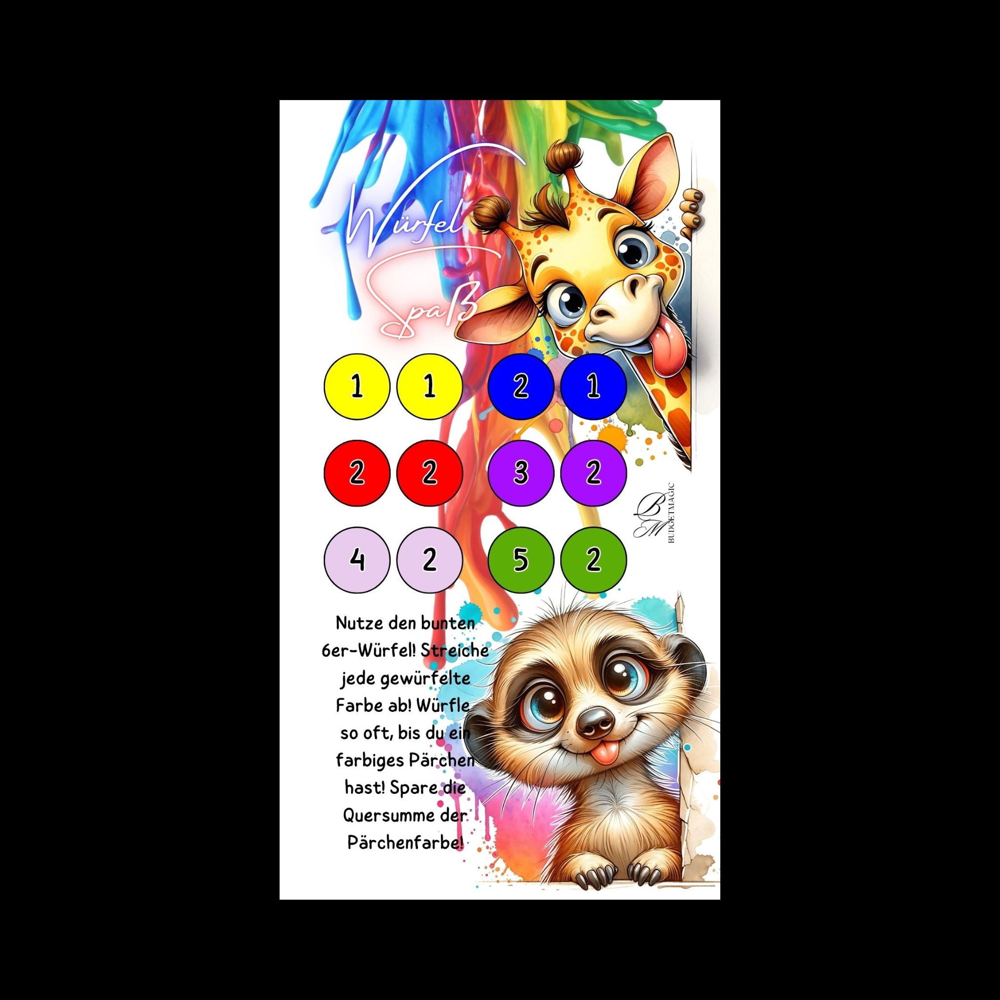 Würfelspaß (matt foliert)
