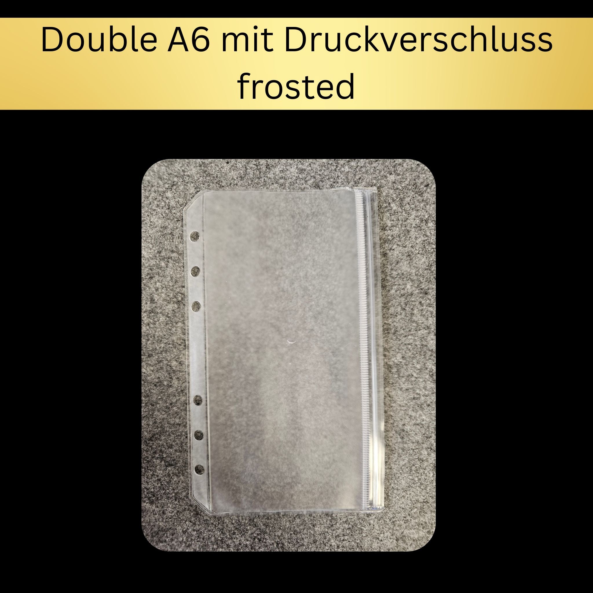 Frosted - Double A6 Hüllen mit Druckverschluss (10 Stück)