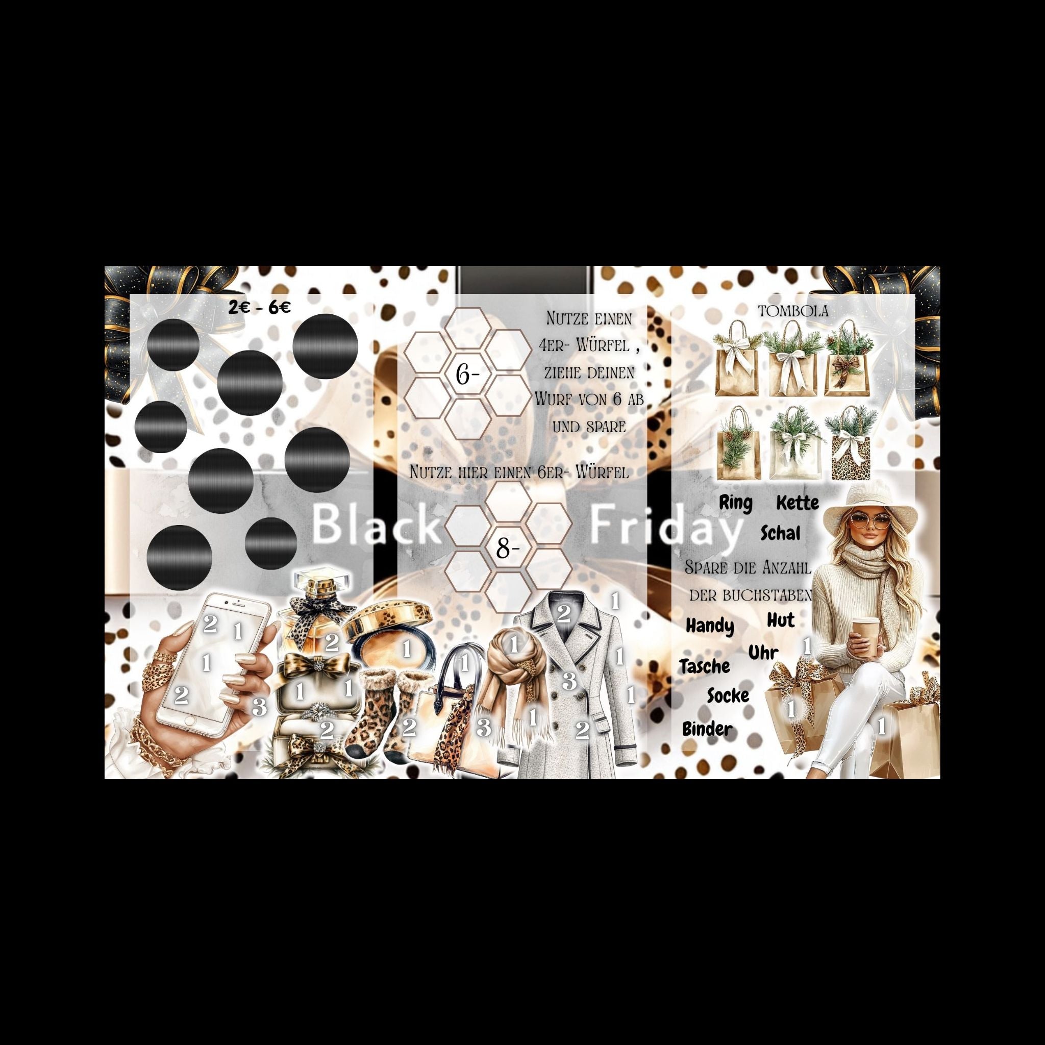 Klappkarte Black Friday