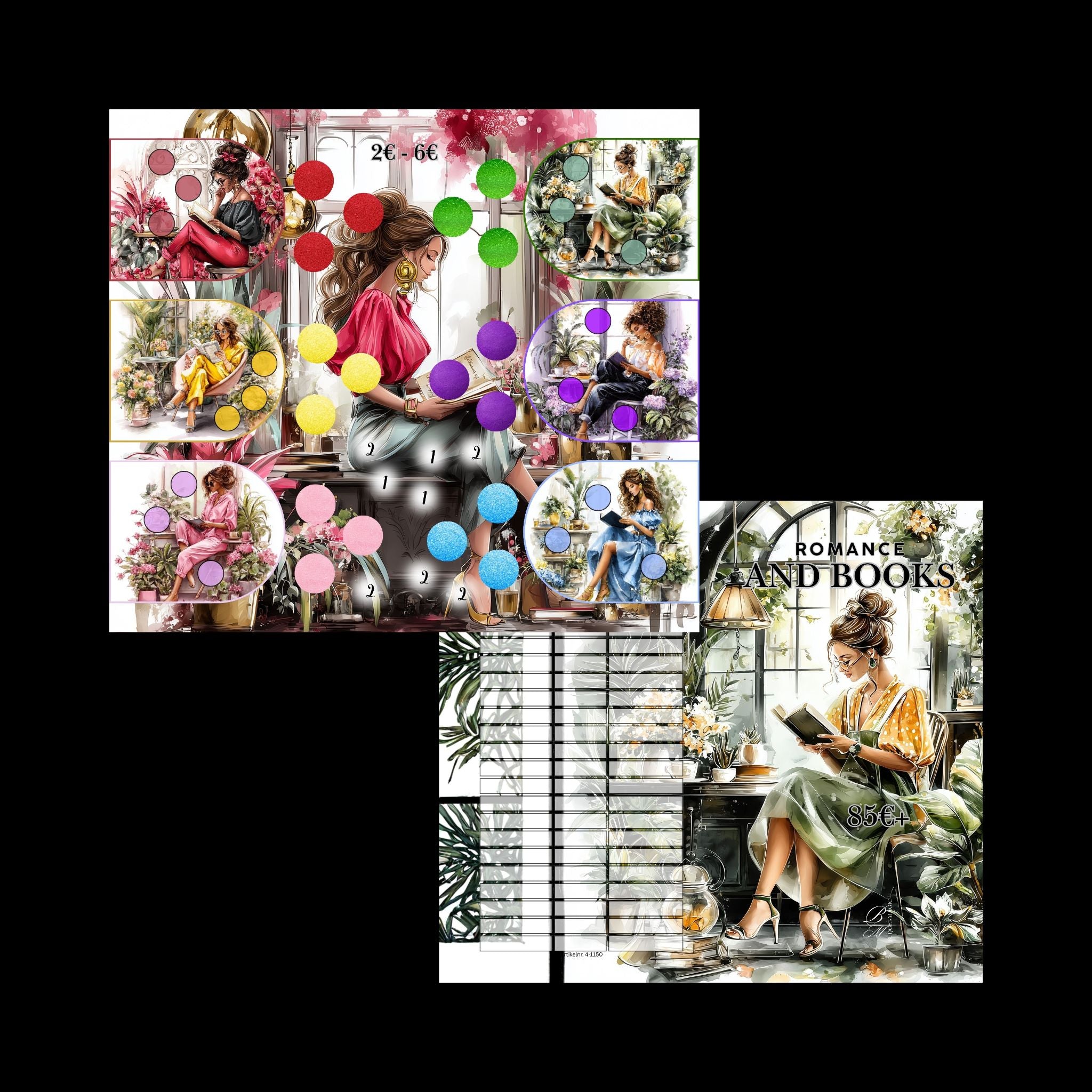 Klappkarte Romance and Books