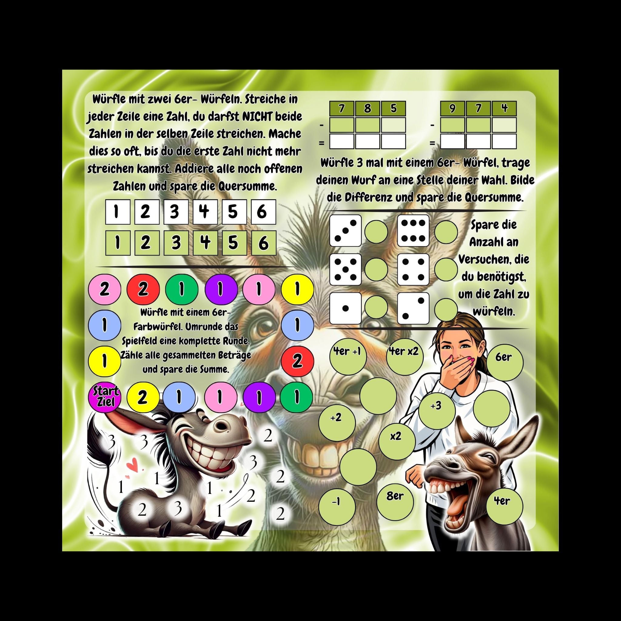 Folierte Klappkarte Selbst der Esel checkt´s