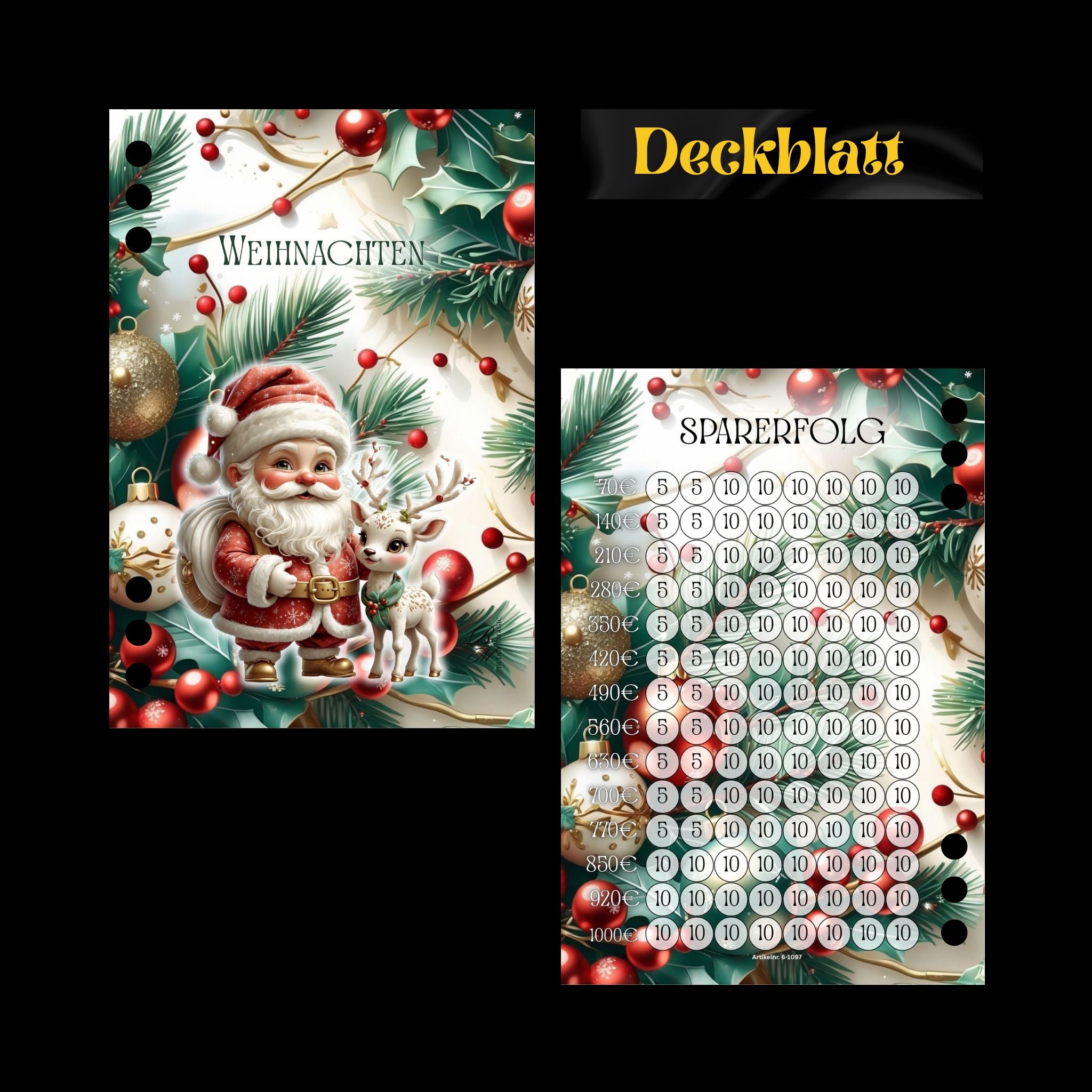 A6 Register Sparziel Weihnachten (4er- Register)