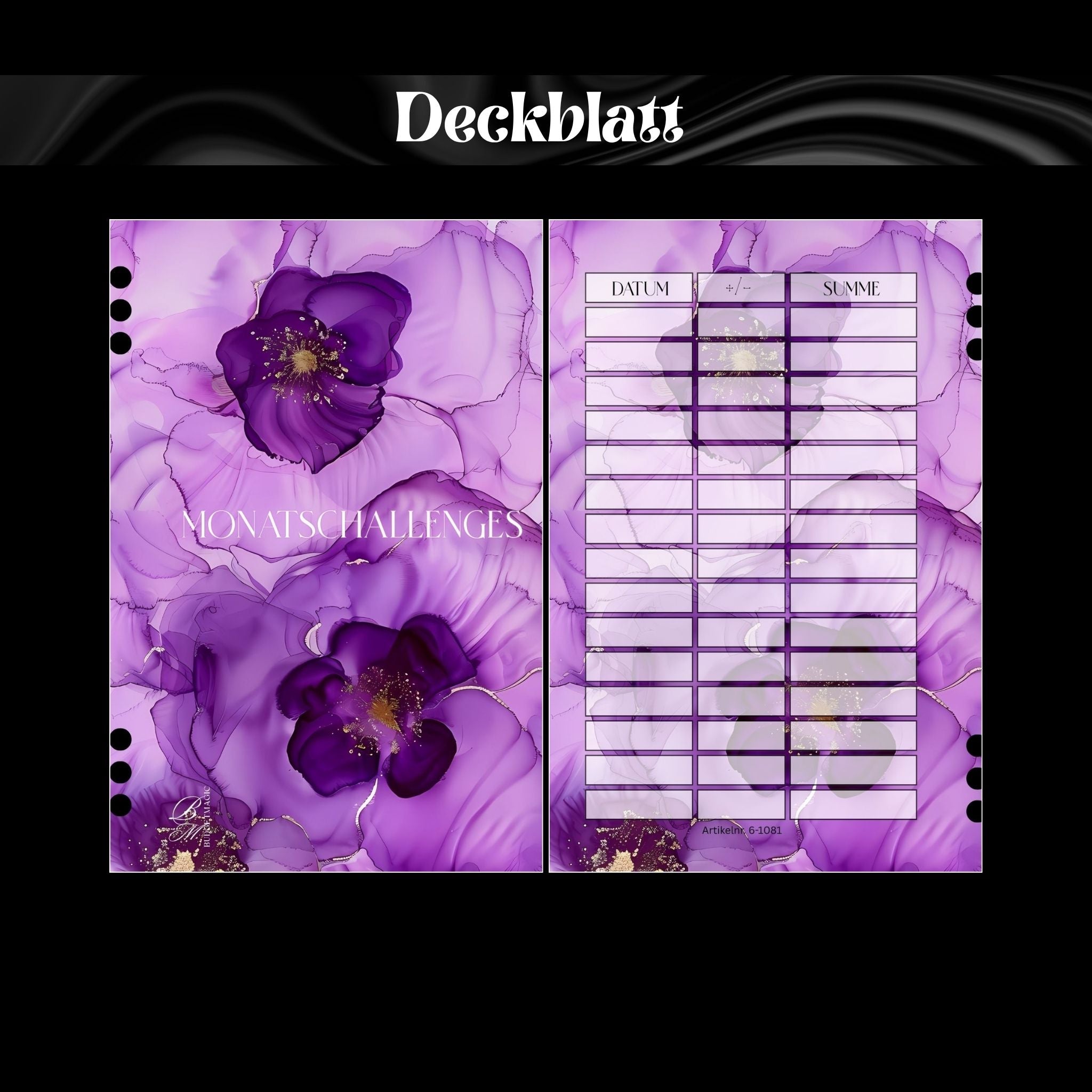 A7 Monatsregister Purple foliert