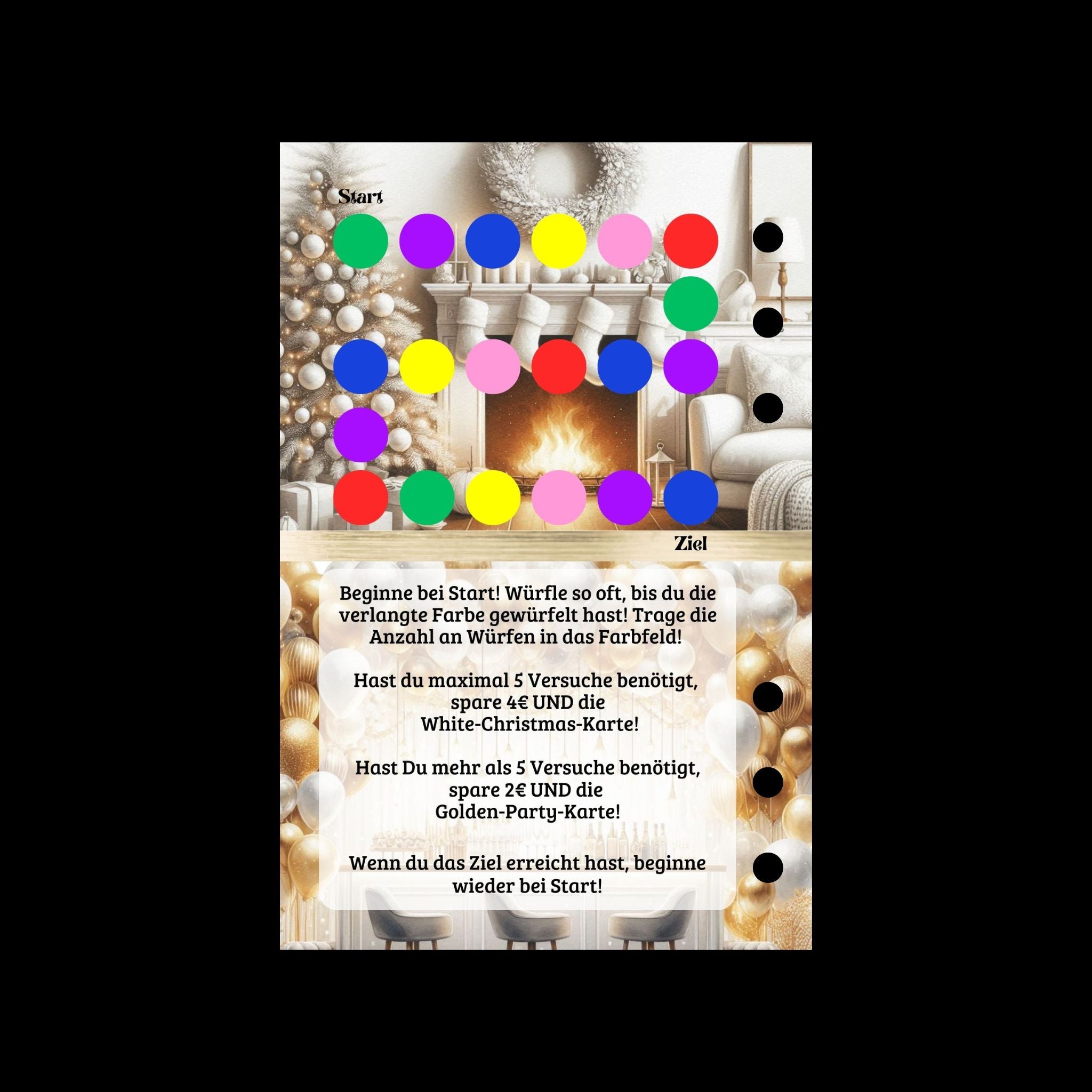 White Christmas and golden Party