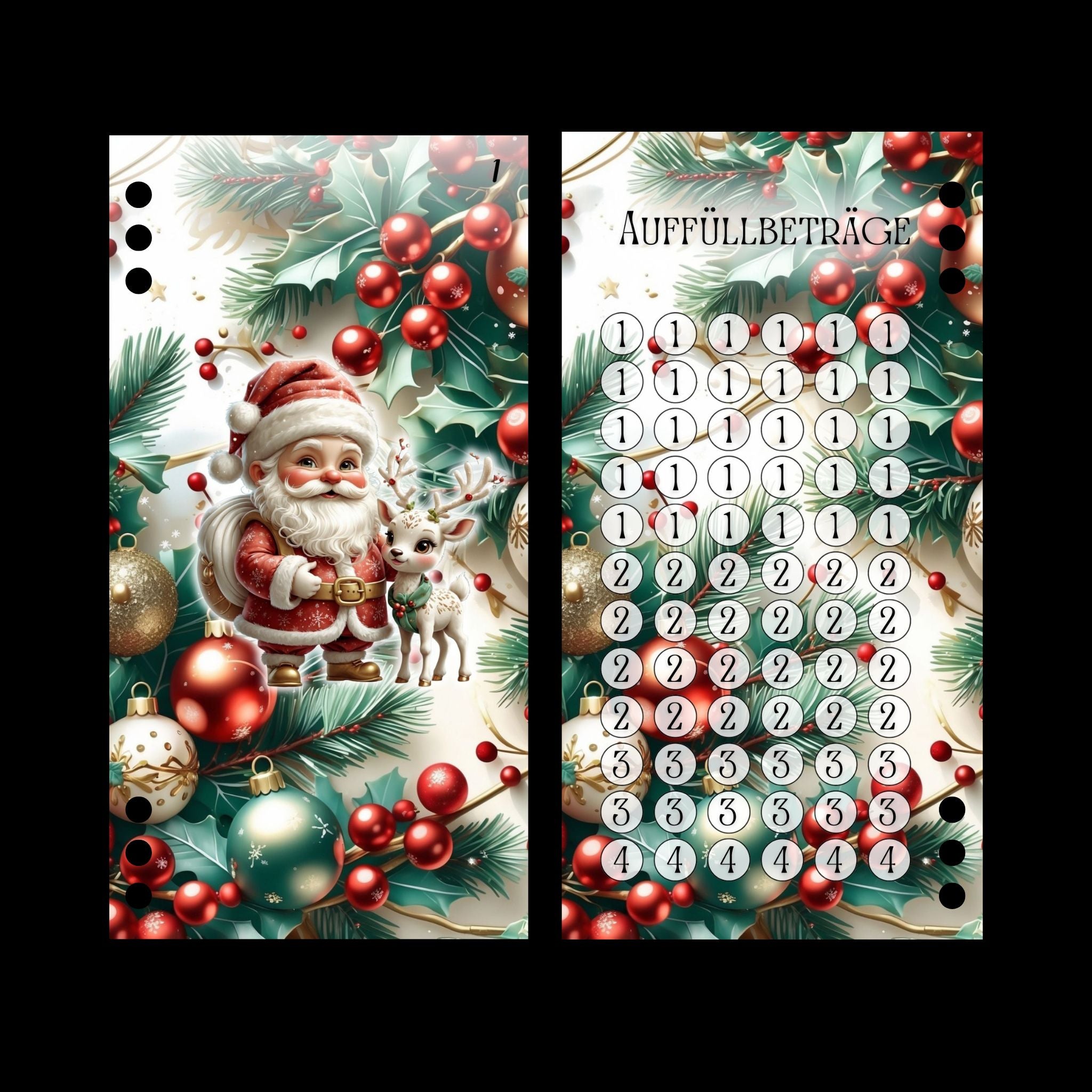 A6 Register Sparziel Weihnachten (4er- Register)