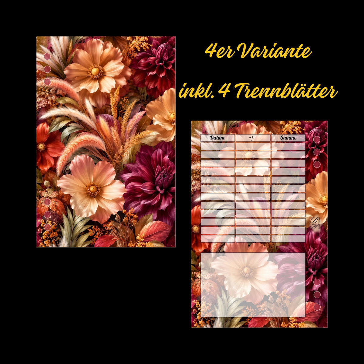Trennblatt Set Herbst (4er oder 6er Set)