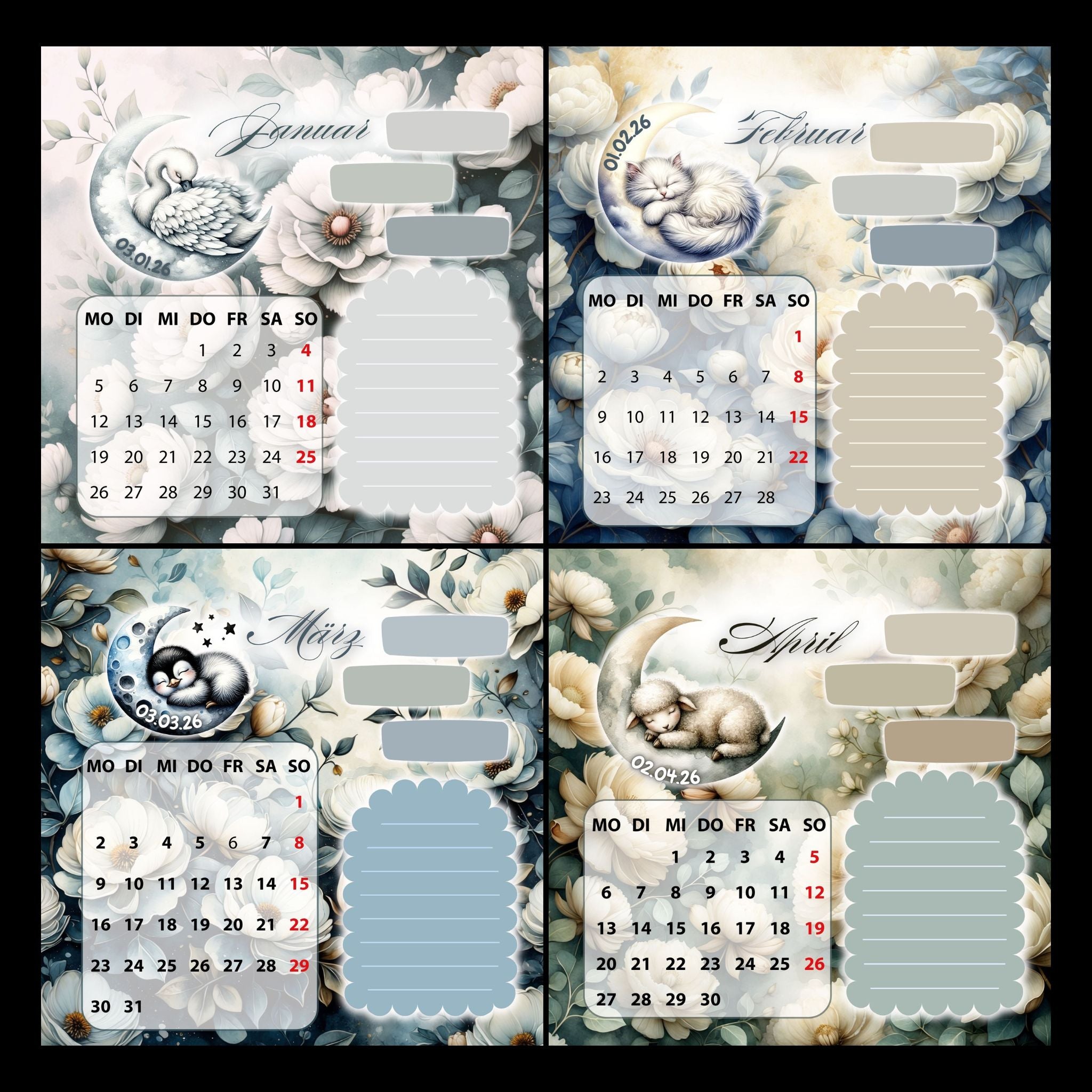 Tischkalender 2026 mit Challenge