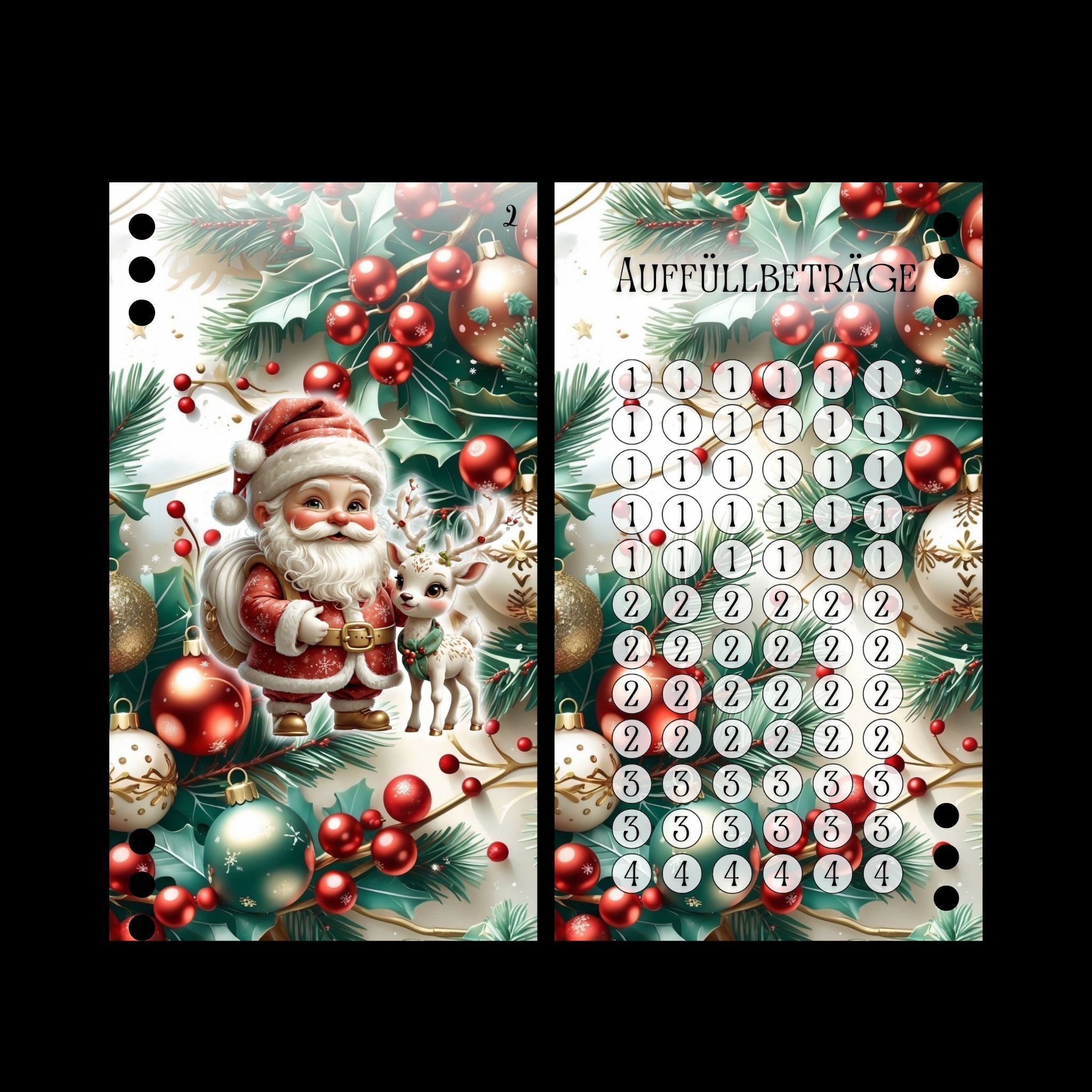 A6 Register Sparziel Weihnachten (4er- Register)