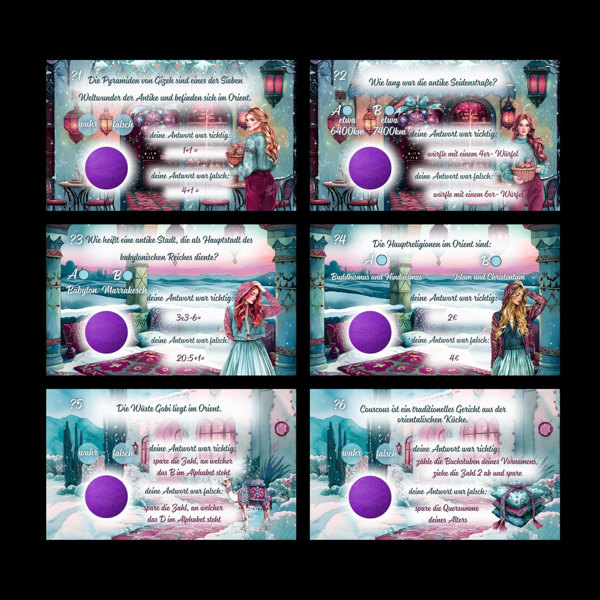 A7 Klappkarte Orientalische Reise