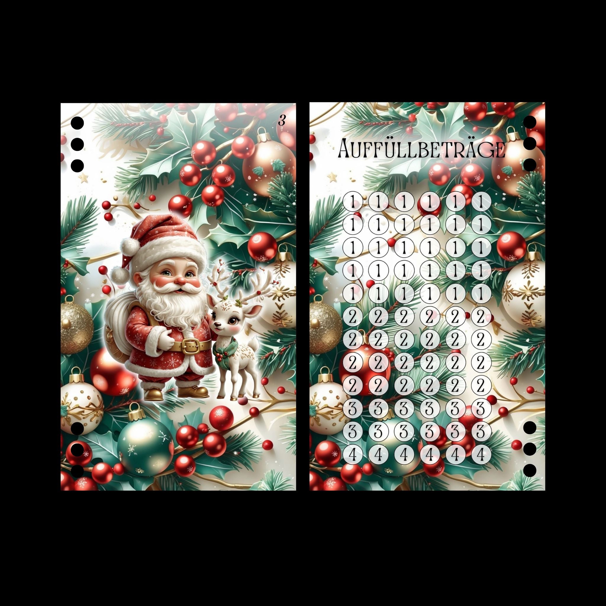 A6 Register Sparziel Weihnachten (4er- Register)