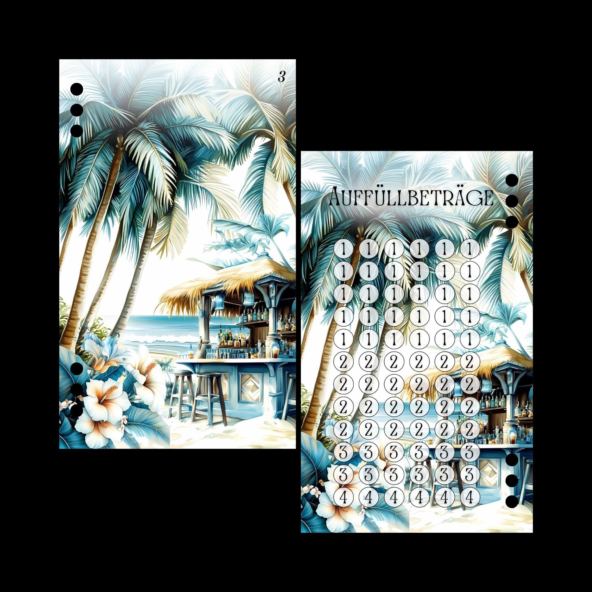 A6 Register Sparziel Urlaub (4er- Register)