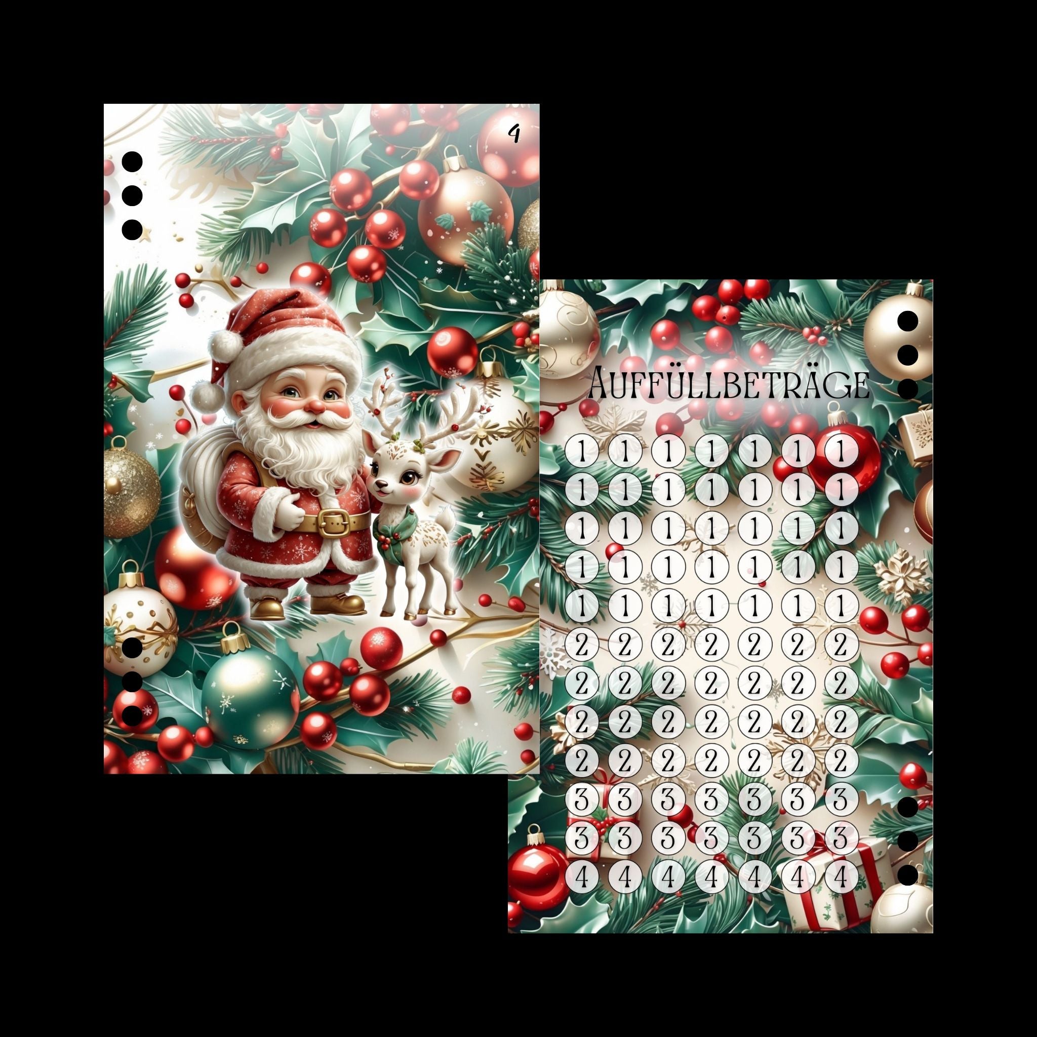 A6 Register Sparziel Weihnachten (4er- Register)